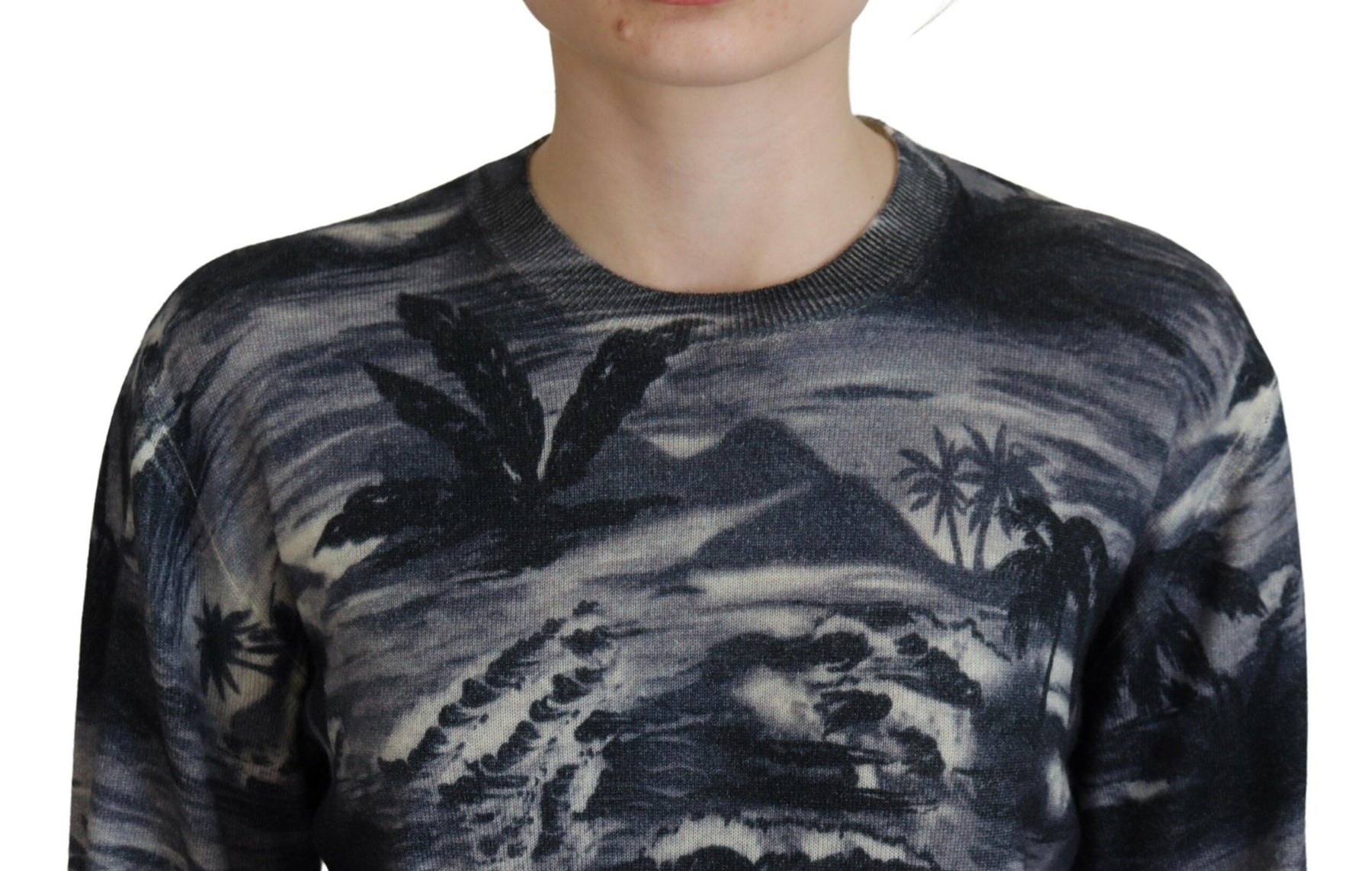 Dsquared² Black Long Sleeve Thunder Sky Print Casual Sweater | Regal Royce