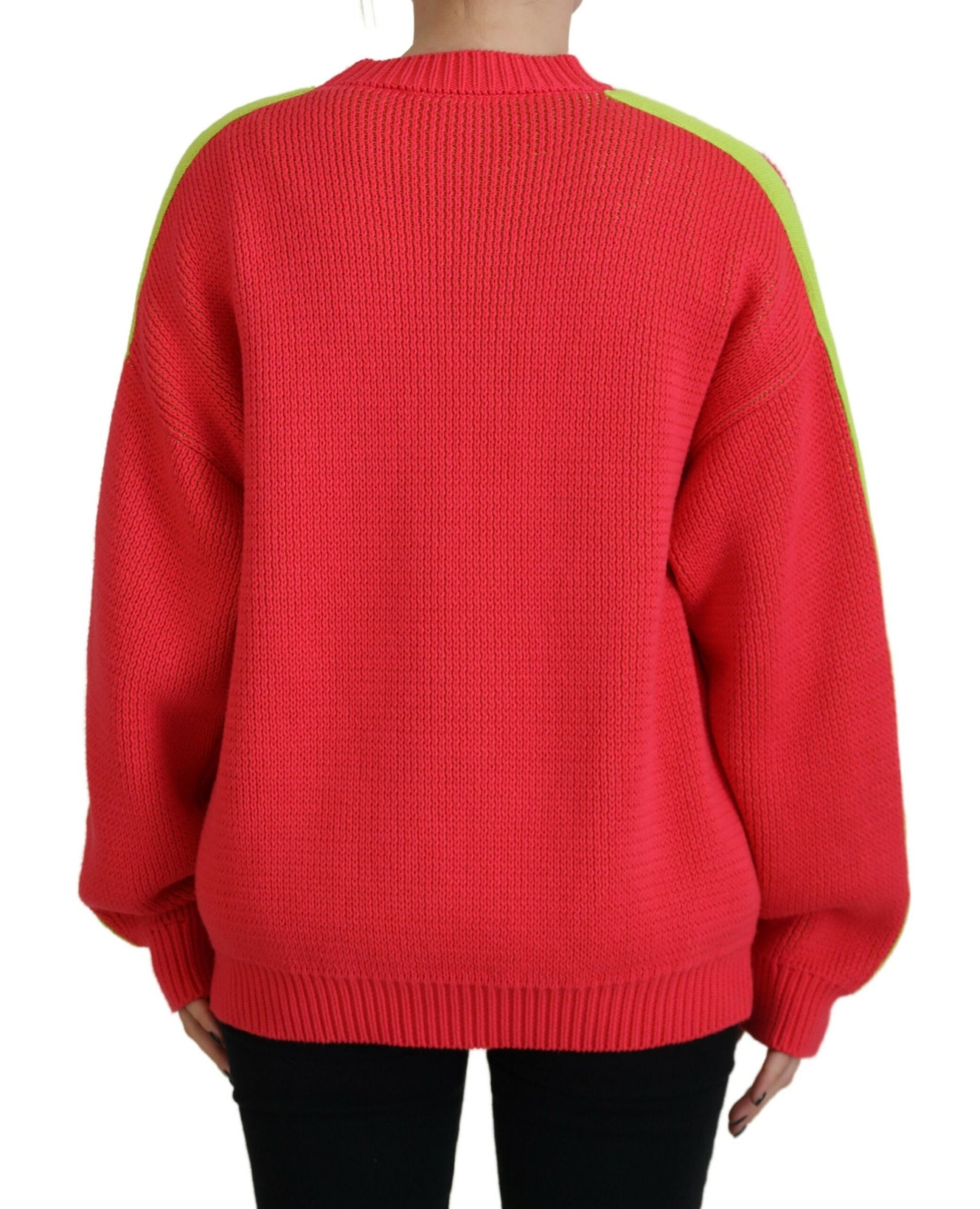 Dsquared² Multicolor Cotton Knitted Crewneck Pullover Sweater | Regal Royce
