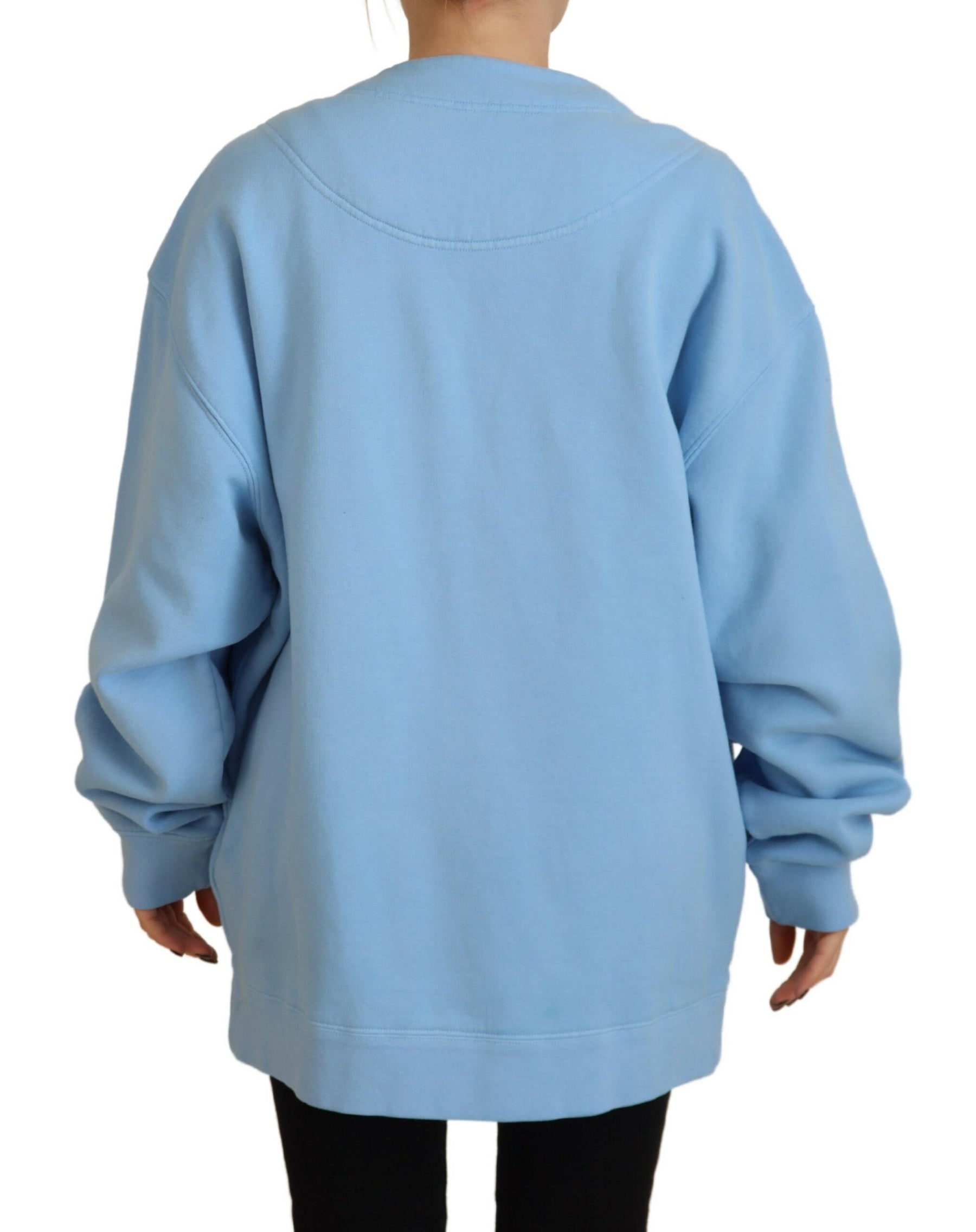 Dsquared² Blue Cotton Knitted Buttoned Cardigan Sweater | Regal Royce