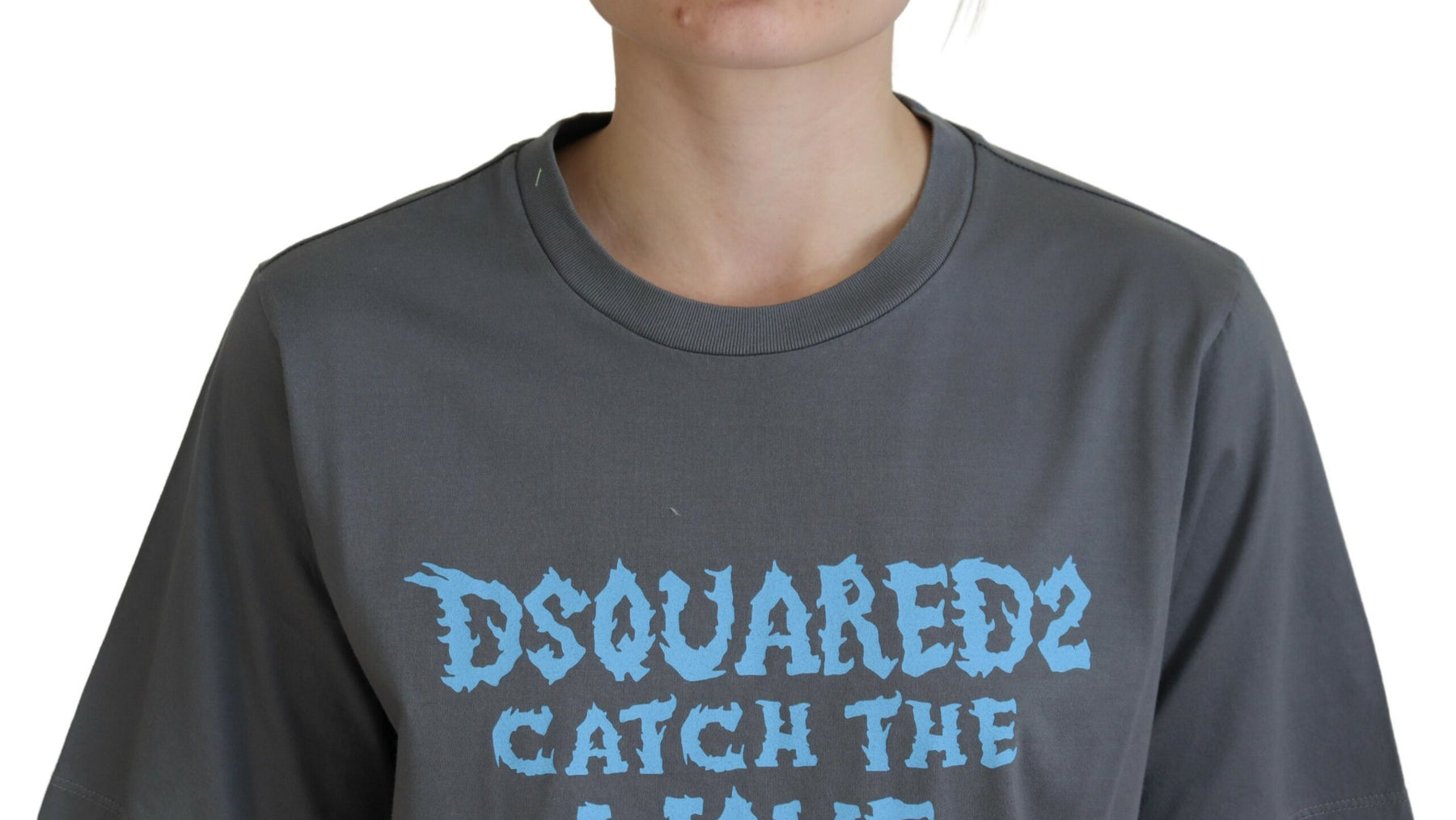 Dsquared² Gray Logo Cotton Crewneck Short Sleeve Tee T-shirt | Regal Royce