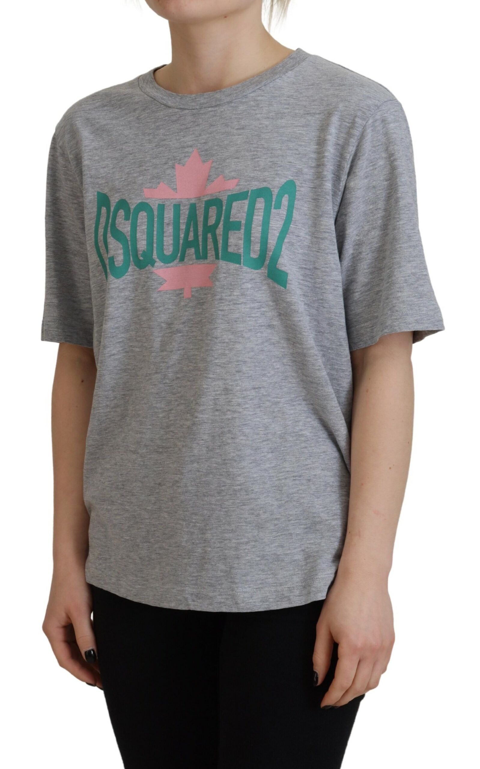 Dsquared² Gray Logo Cotton Crewneck Short Sleeve Tee T-shirt | Regal Royce