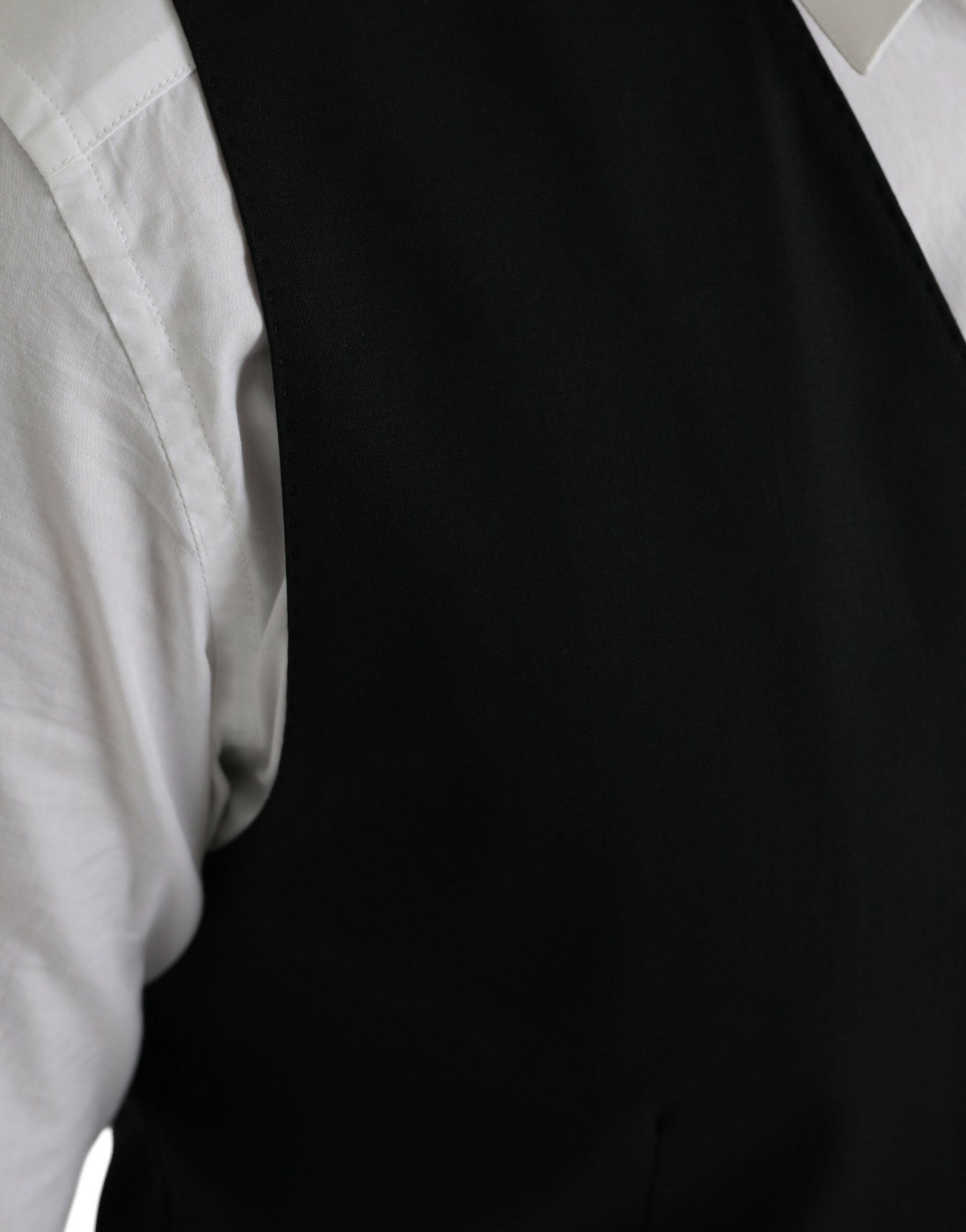 Dolce & Gabbana Black Wool Formal Dress Waistcoat Vest | Regal Royce