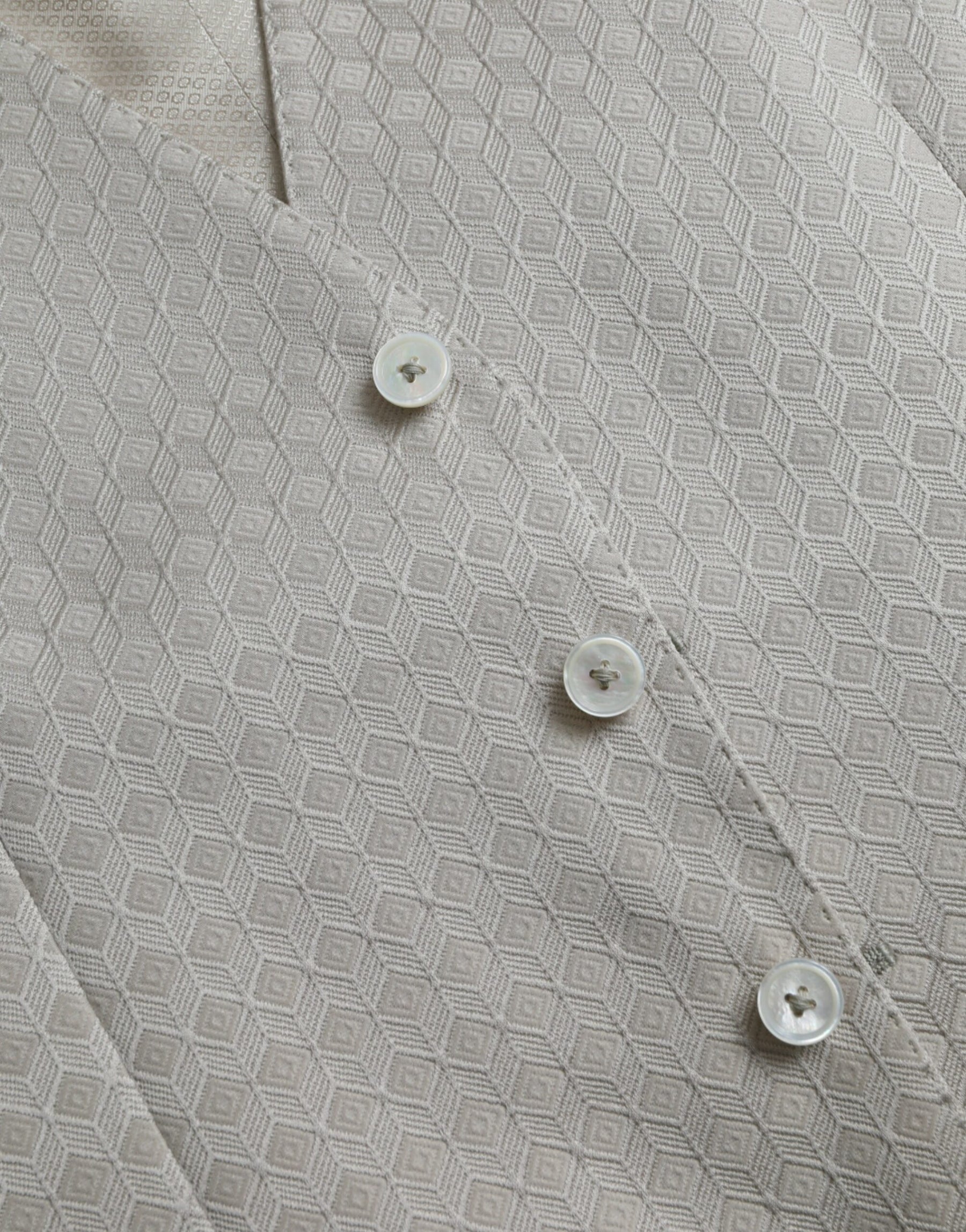 Dolce & Gabbana Off White Cotton Waistcoat Dress Formal Vest | Regal Royce