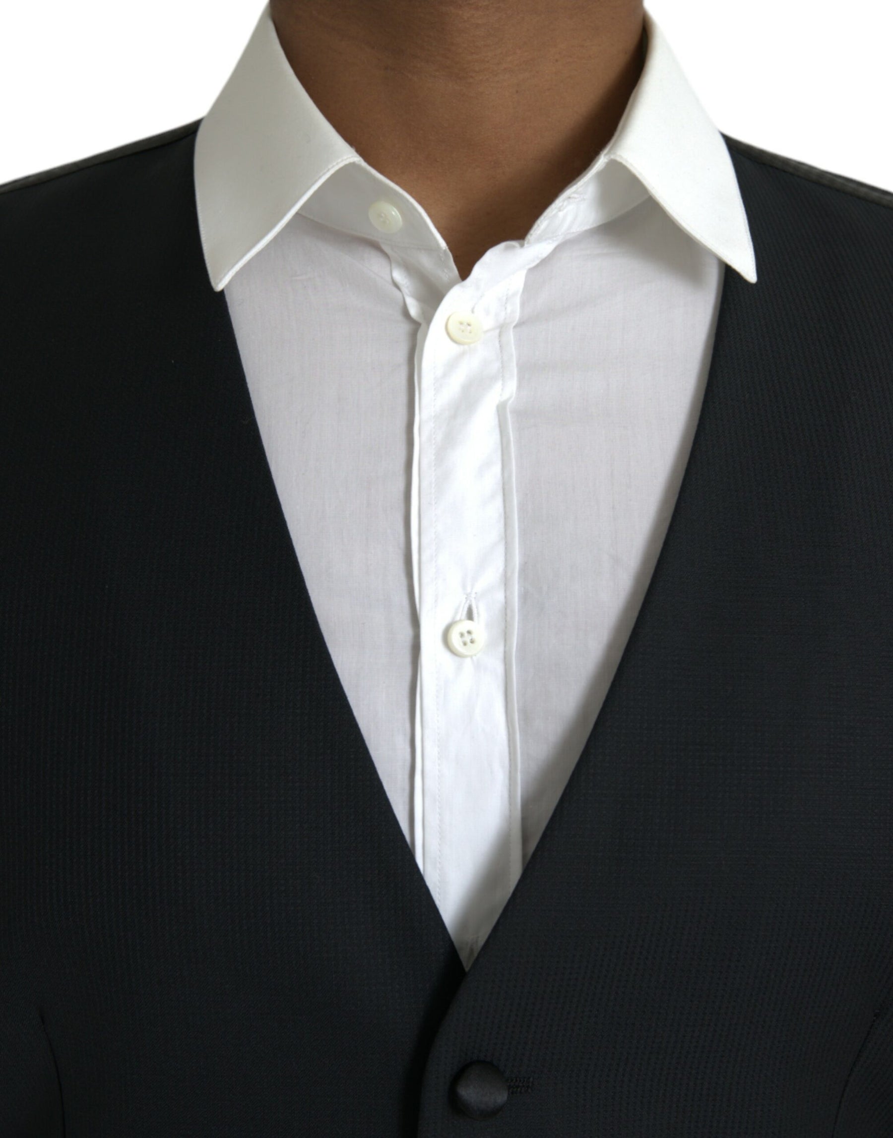 Dolce & Gabbana Black Wool Waistcoat Dress Formal Vest | Regal Royce