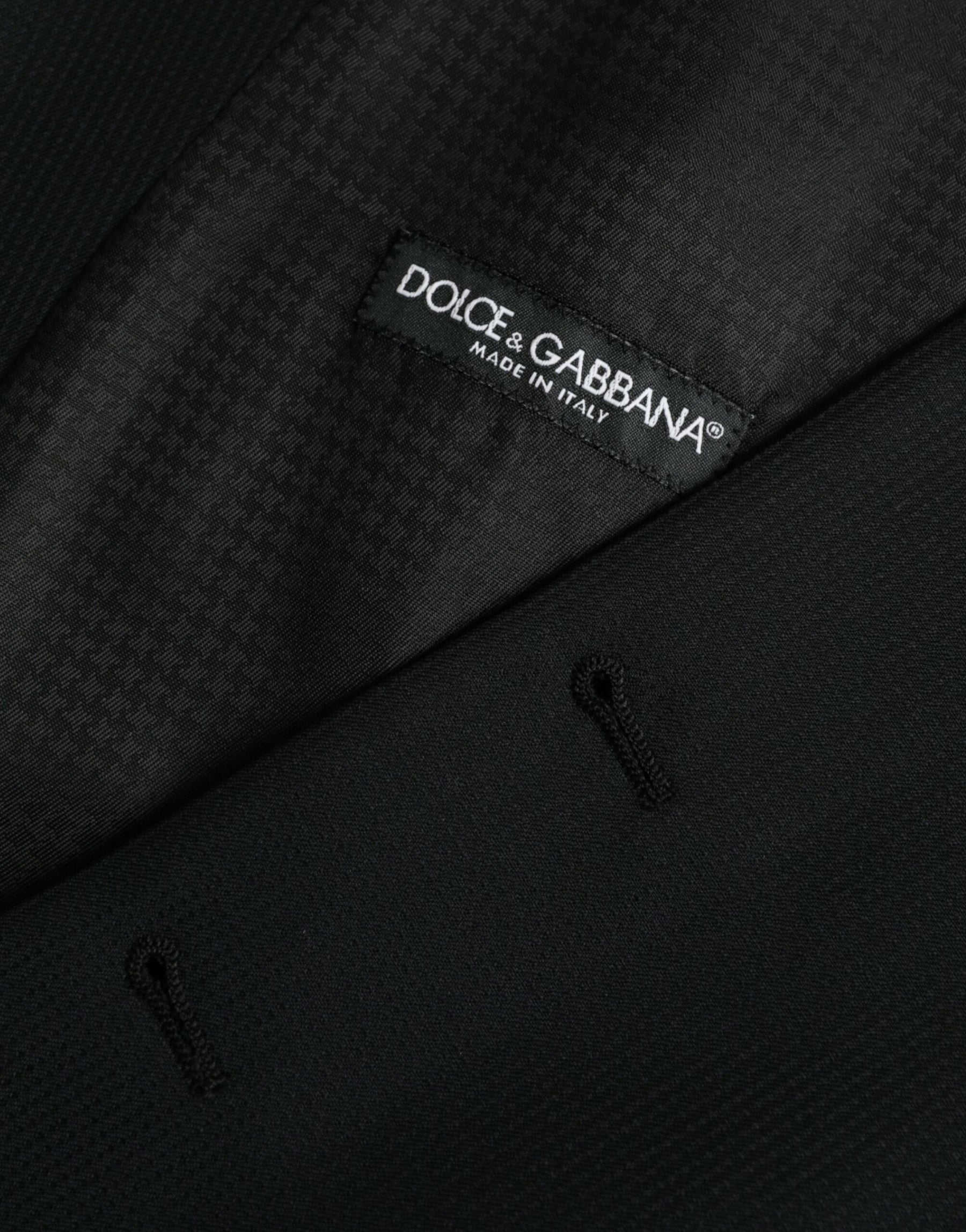 Dolce & Gabbana Black Wool Waistcoat Dress Formal Vest | Regal Royce