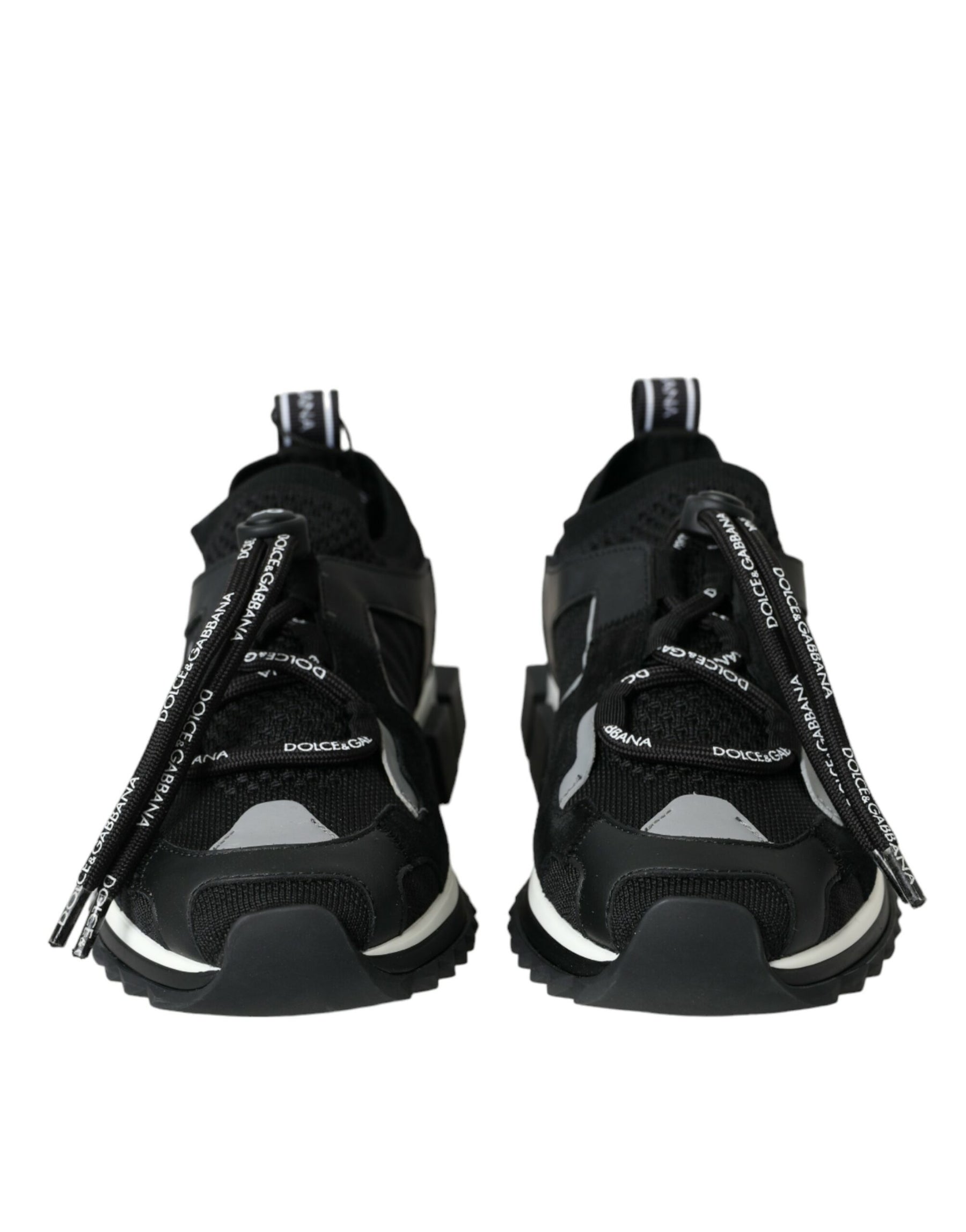 Dolce & Gabbana Black Mesh Sorrento Trekking Sneakers Shoes | Regal Royce