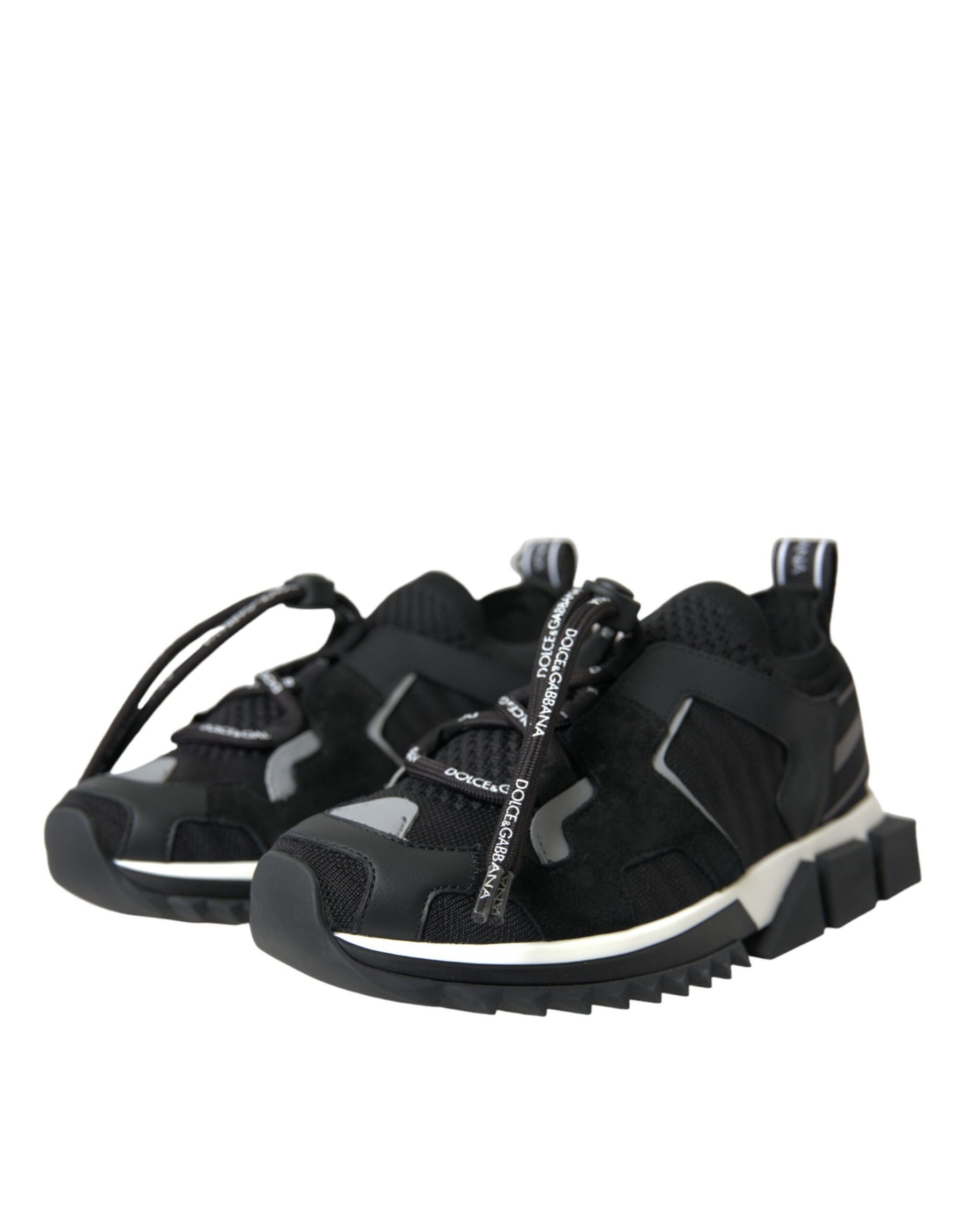 Dolce & Gabbana Black Mesh Sorrento Trekking Sneakers Shoes | Regal Royce