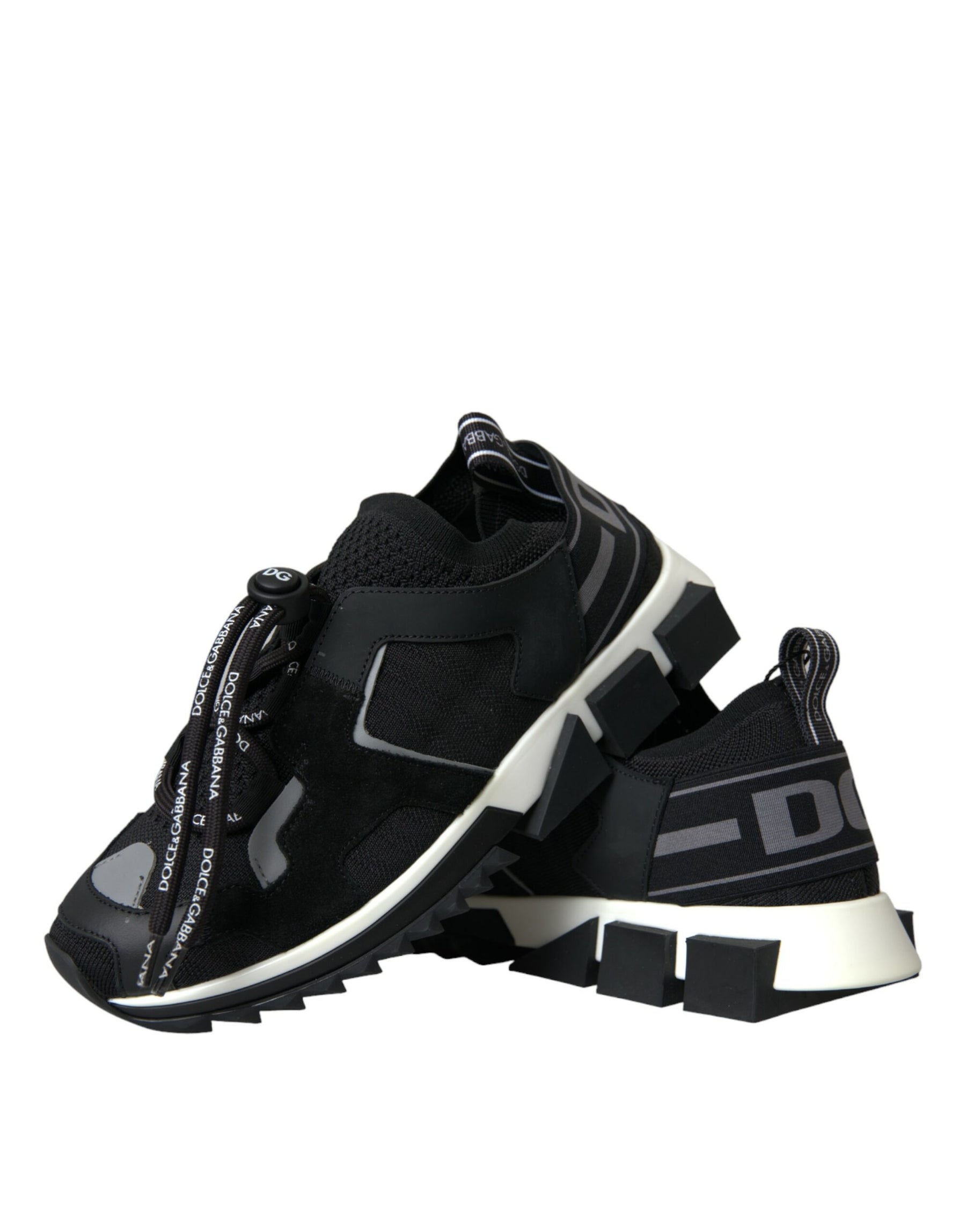 Dolce & Gabbana Black Mesh Sorrento Trekking Sneakers Shoes | Regal Royce