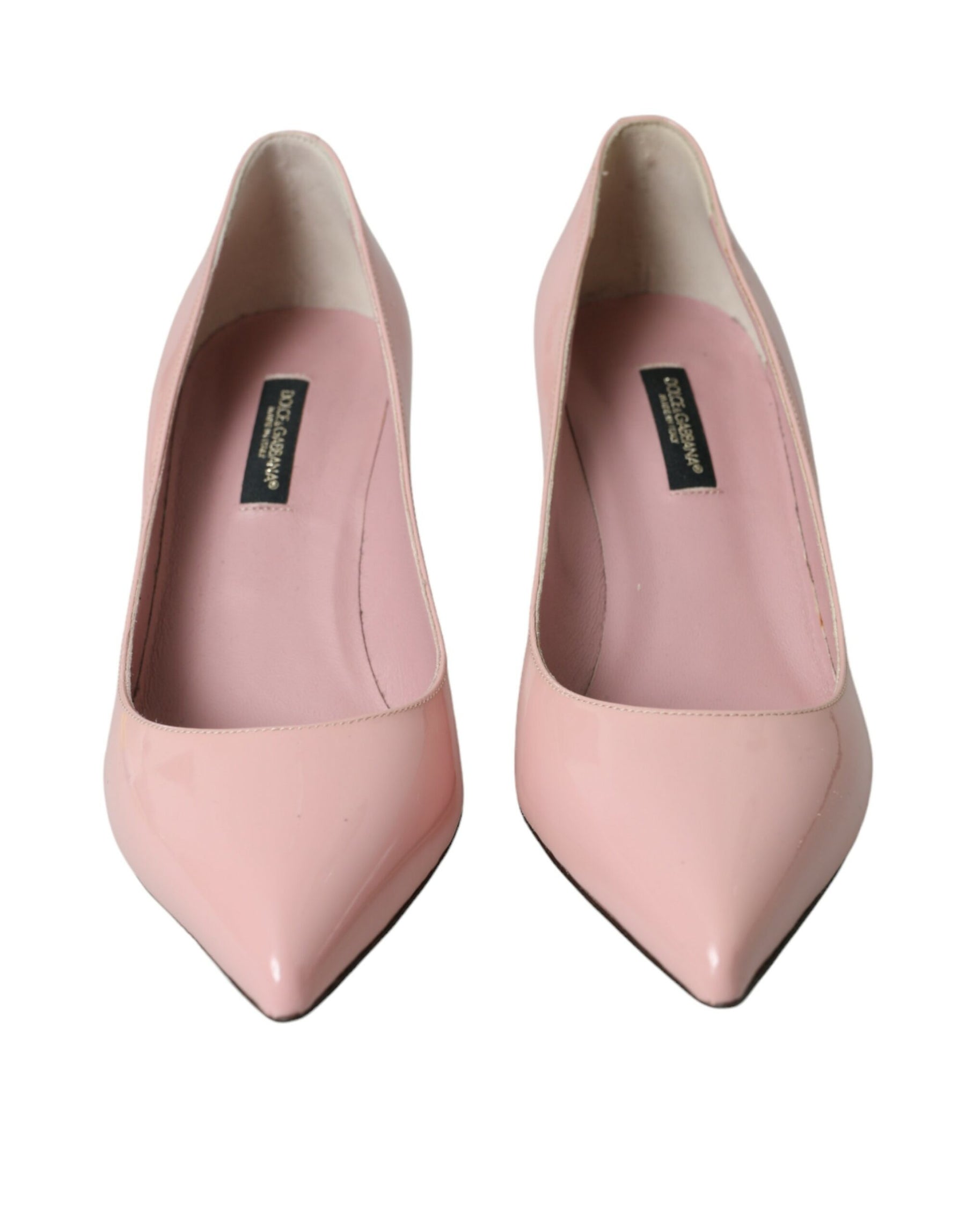 Dolce & Gabbana Light Pink Patent Leather Heels Pumps Shoes | Regal Royce