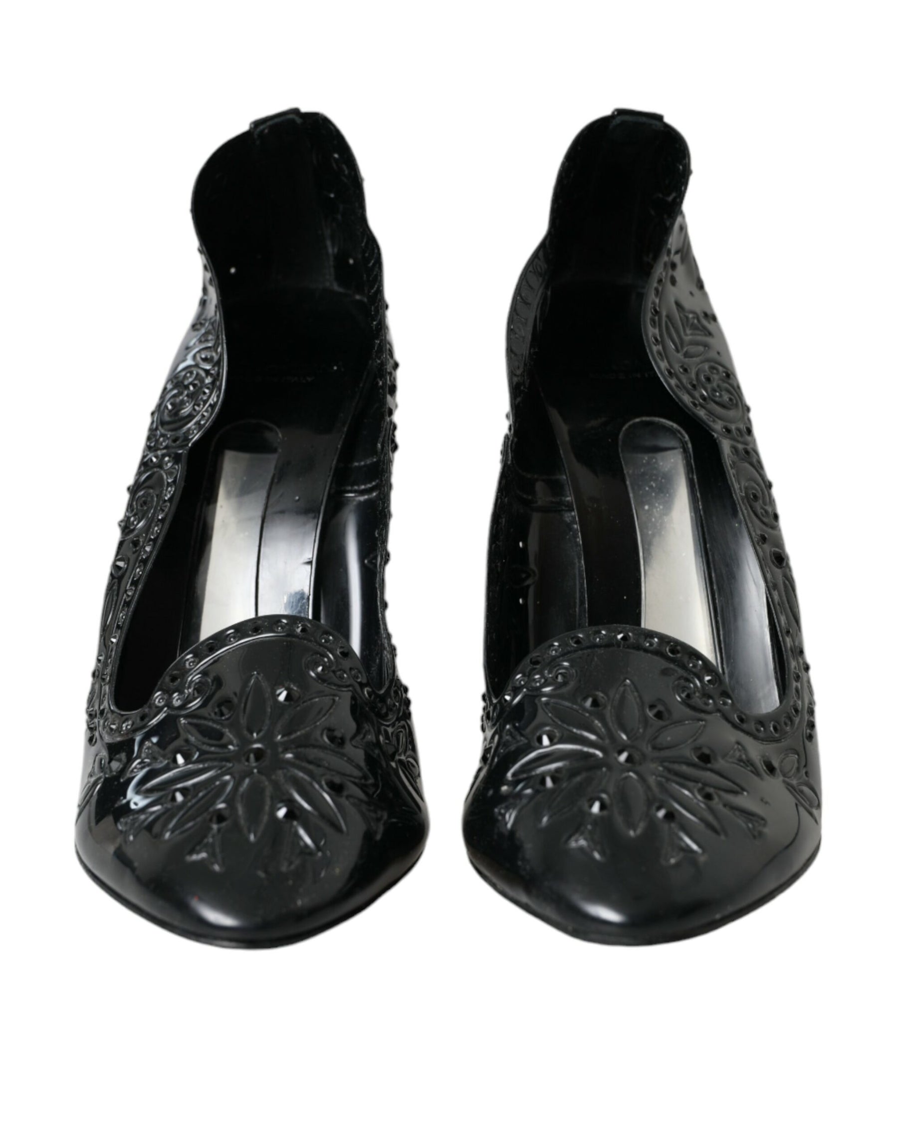 Dolce & Gabbana Black Crystal CINDERELLA Heels Pumps Shoes | Regal Royce