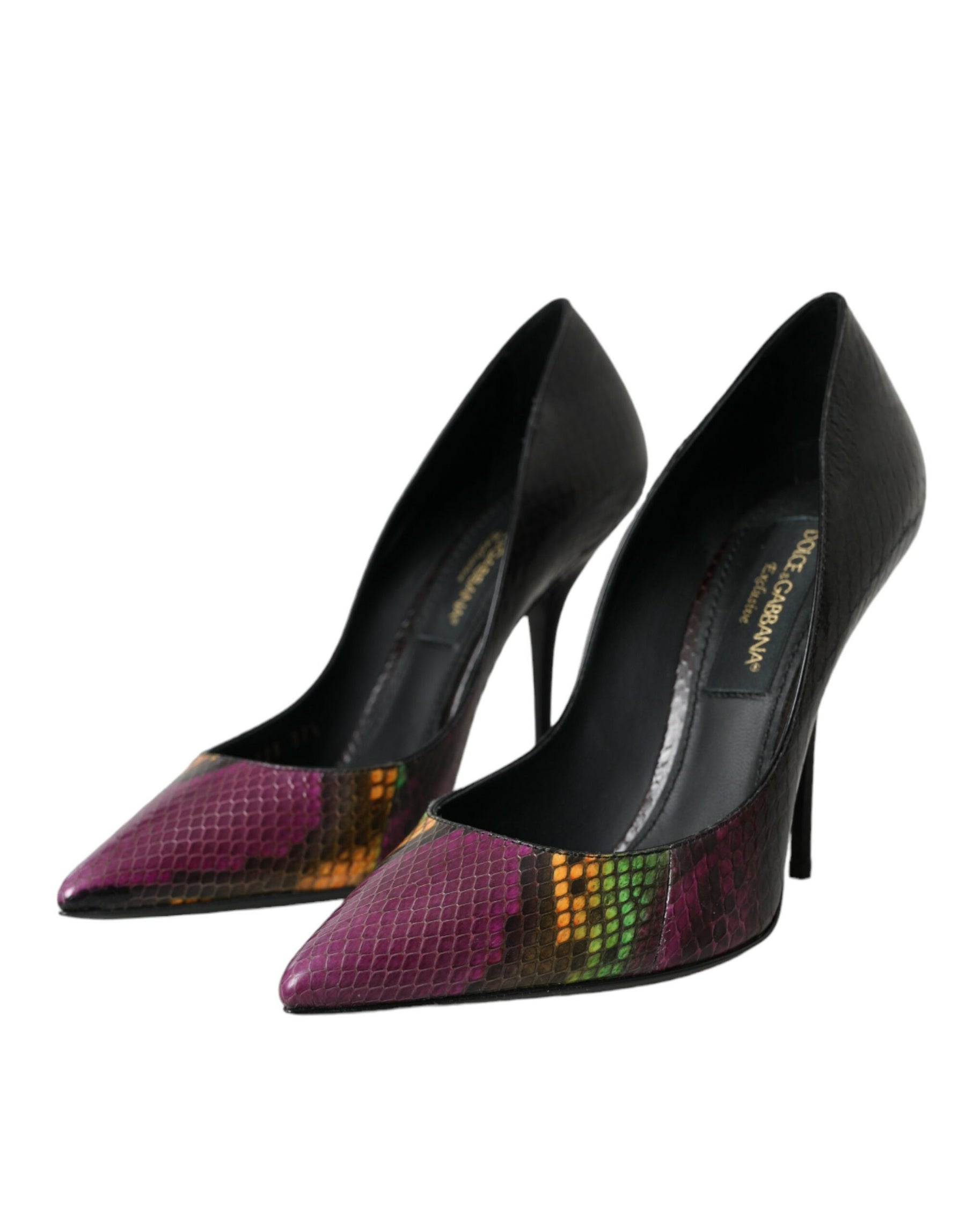 Dolce & Gabbana Multicolor Exotic Leather Heels Pumps Shoes | Regal Royce