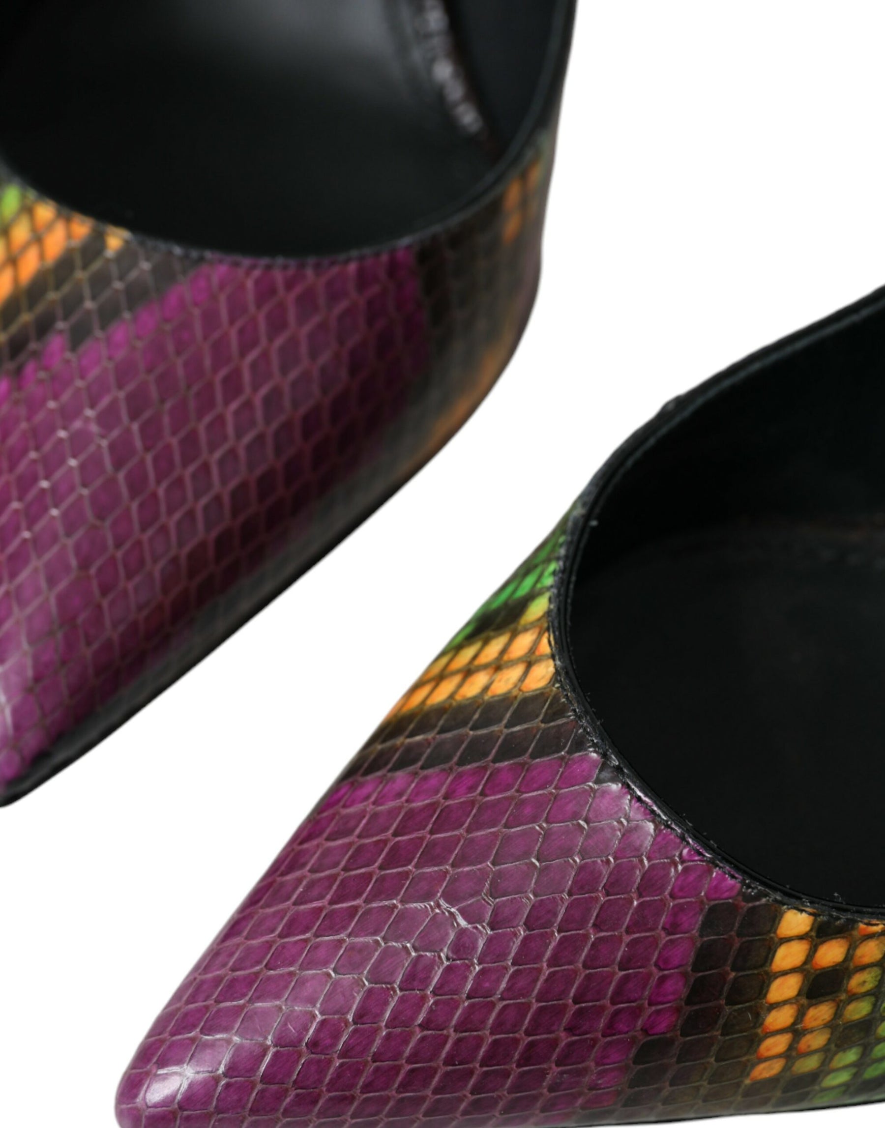 Dolce & Gabbana Multicolor Exotic Leather Heels Pumps Shoes | Regal Royce