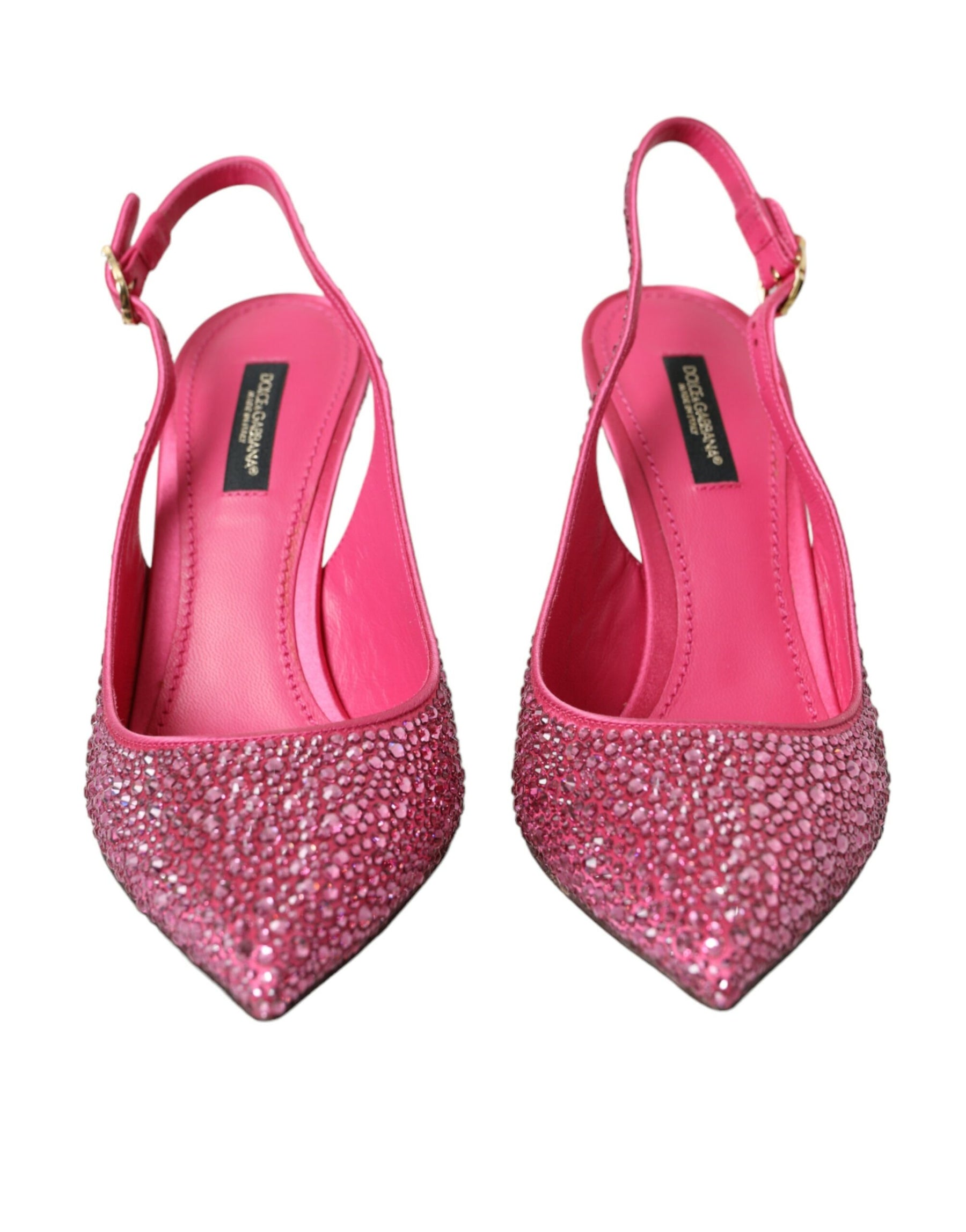 Dolce & Gabbana Pink Slingbacks Crystal Pumps Shoes | Regal Royce