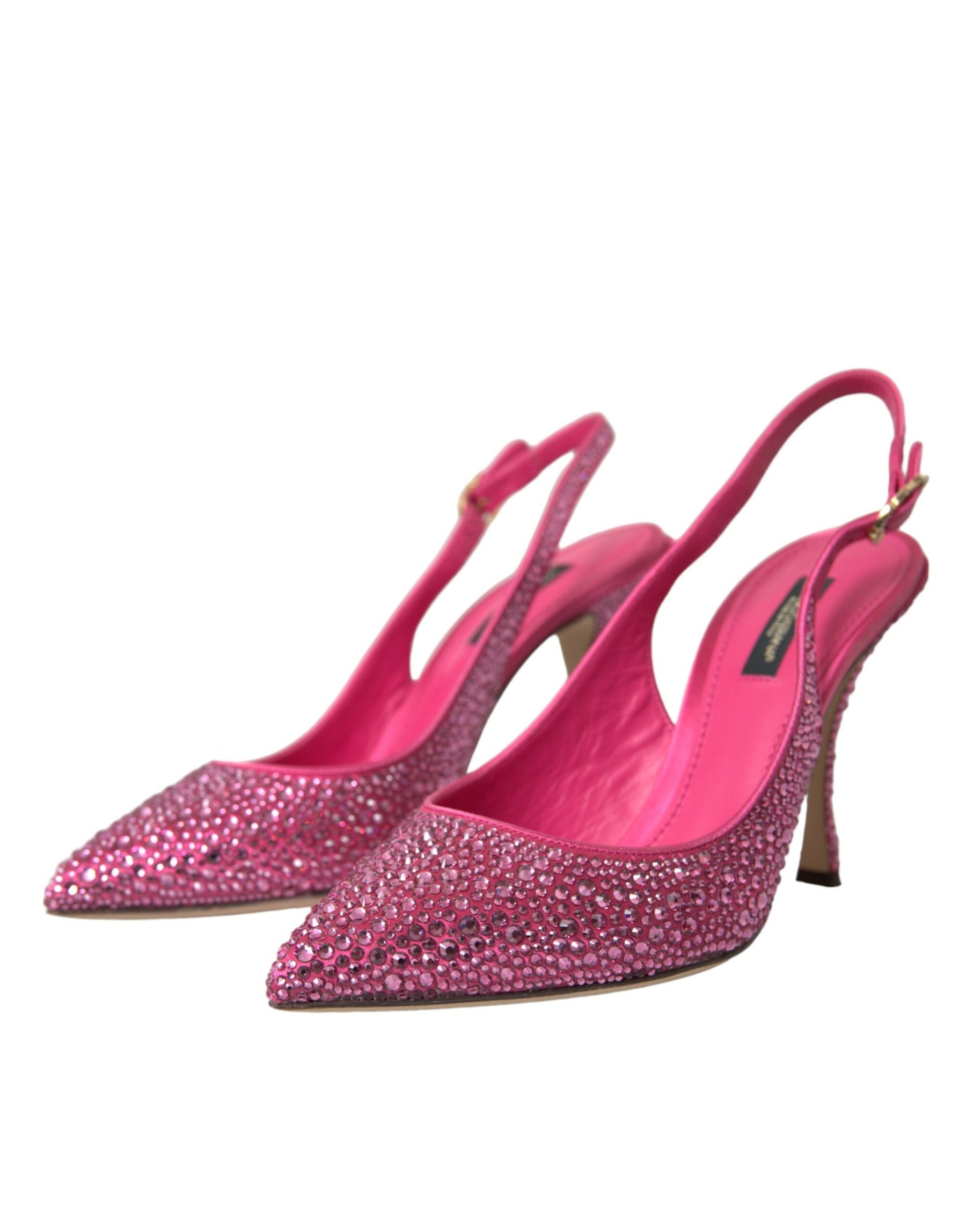Dolce & Gabbana Pink Slingbacks Crystal Pumps Shoes | Regal Royce