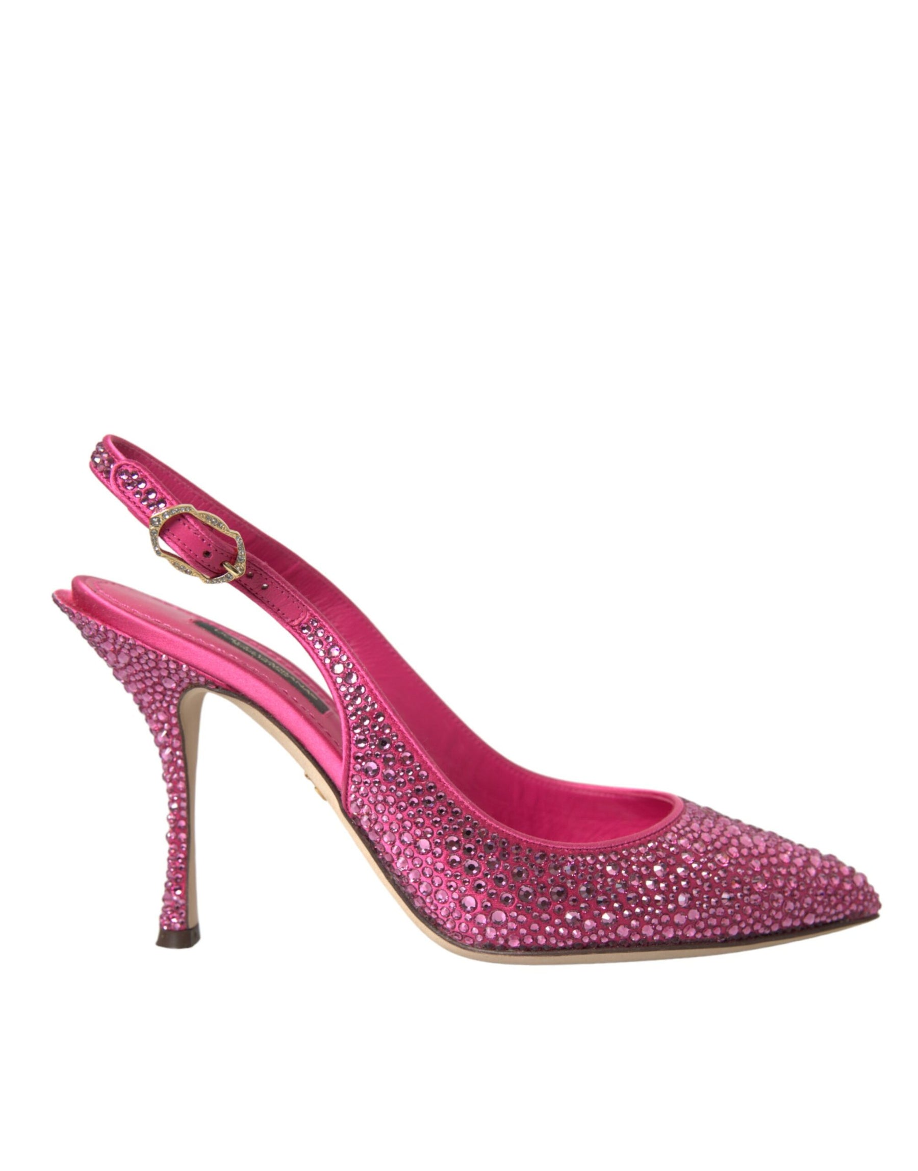 Dolce & Gabbana Pink Slingbacks Crystal Pumps Shoes | Regal Royce