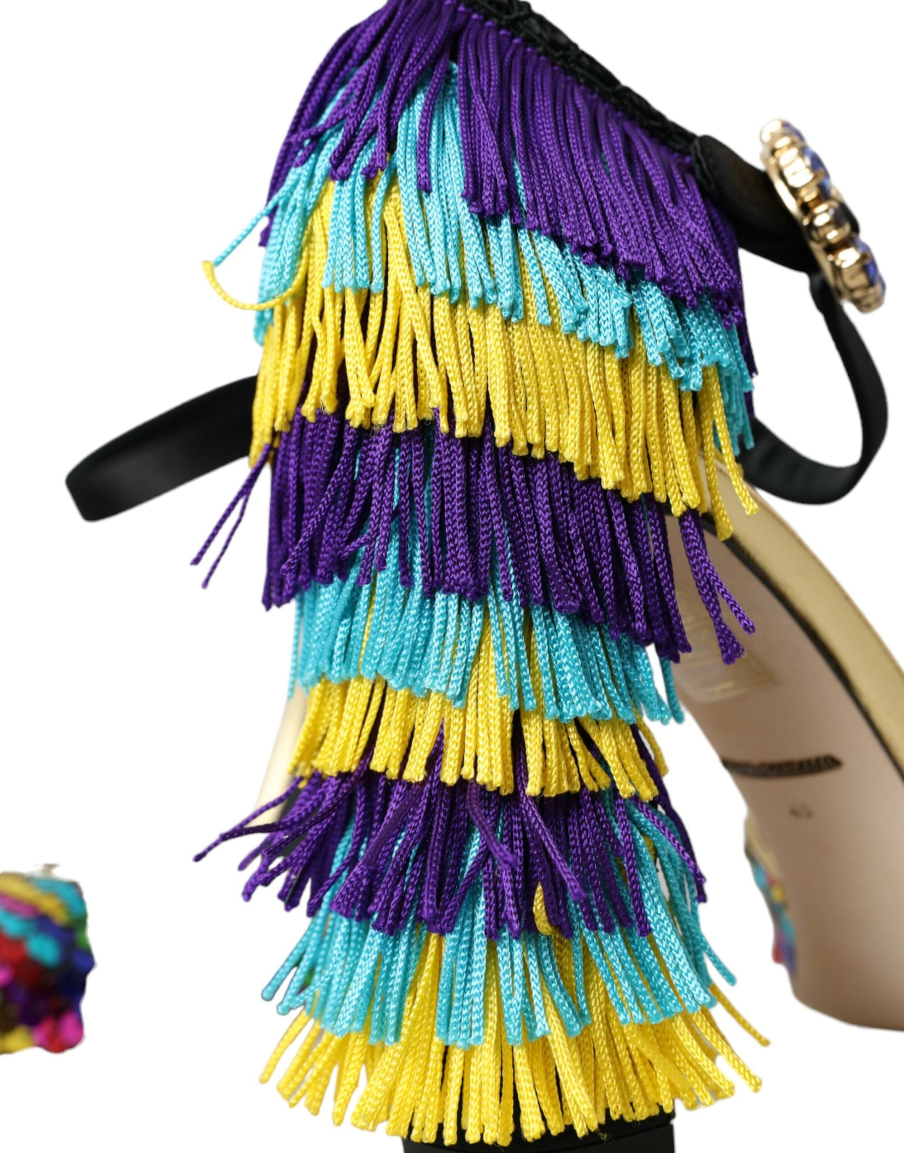 Dolce & Gabbana Multicolor Sequin Crystal Mary Jane Shoes | Regal Royce