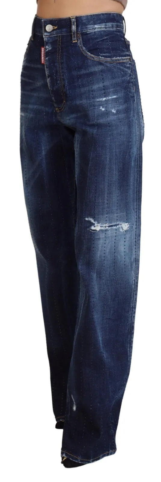 Dsquared² Blue High Waist Straight Denim Jeans San Diego | Regal Royce