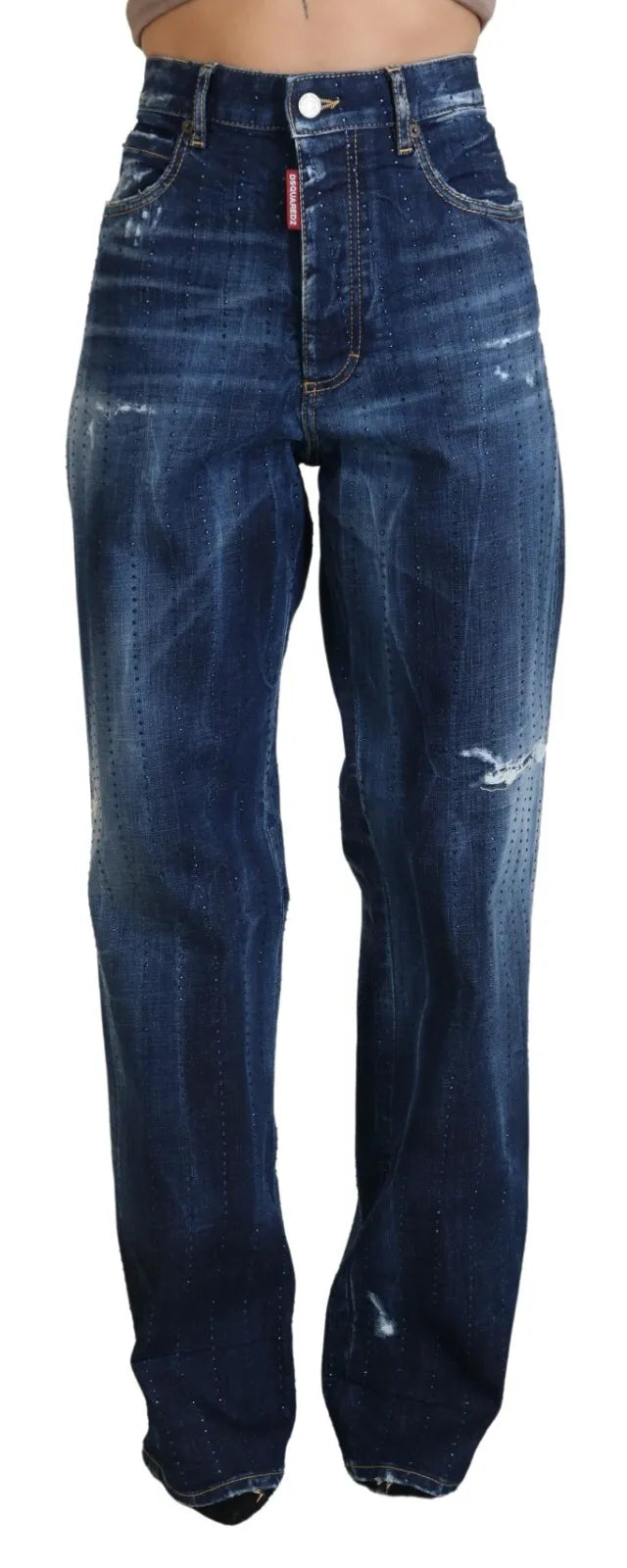 Dsquared² Blue High Waist Straight Denim Jeans San Diego | Regal Royce