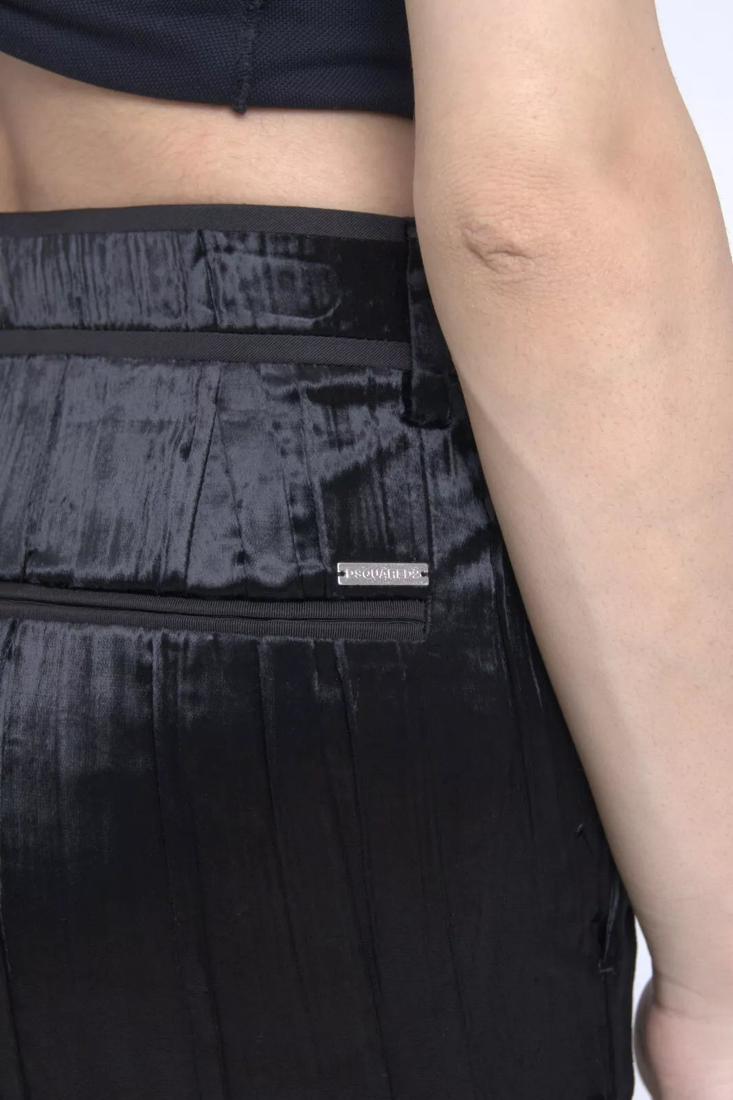 Dsquared² Black Viscose Super Flare High Waist Pants | Regal Royce