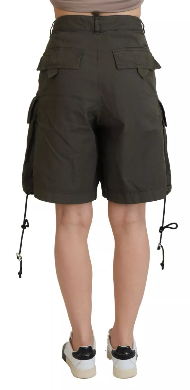 Dsquared² Green High Waist Cargo Bermuda Women Shorts | Regal Royce
