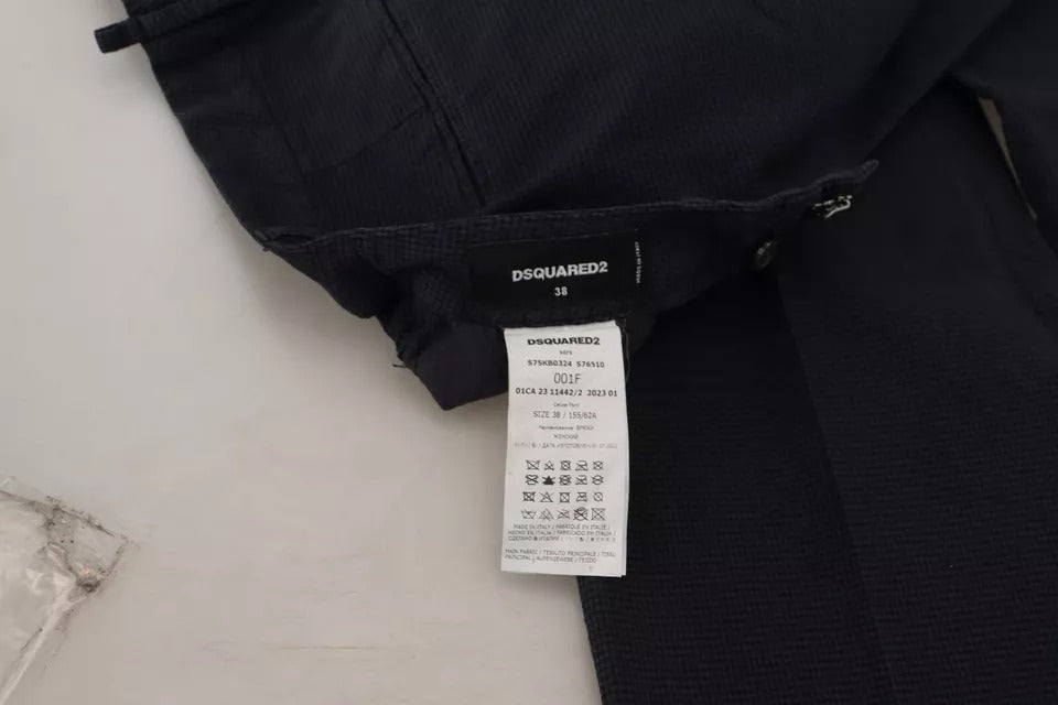 Dsquared² Black Checkered High Waist Straight Pants | Regal Royce