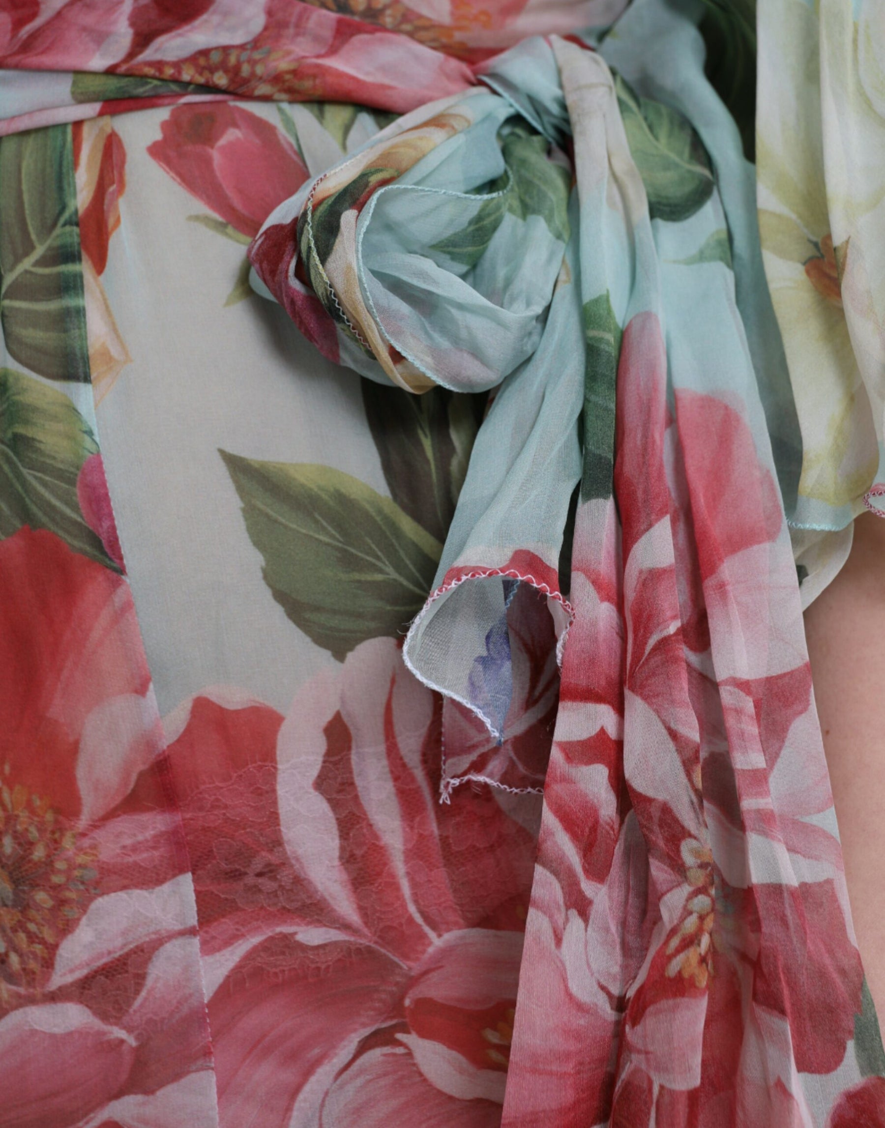 Dolce & Gabbana Blue Floral Print Tiered Long Maxi Dress | Regal Royce