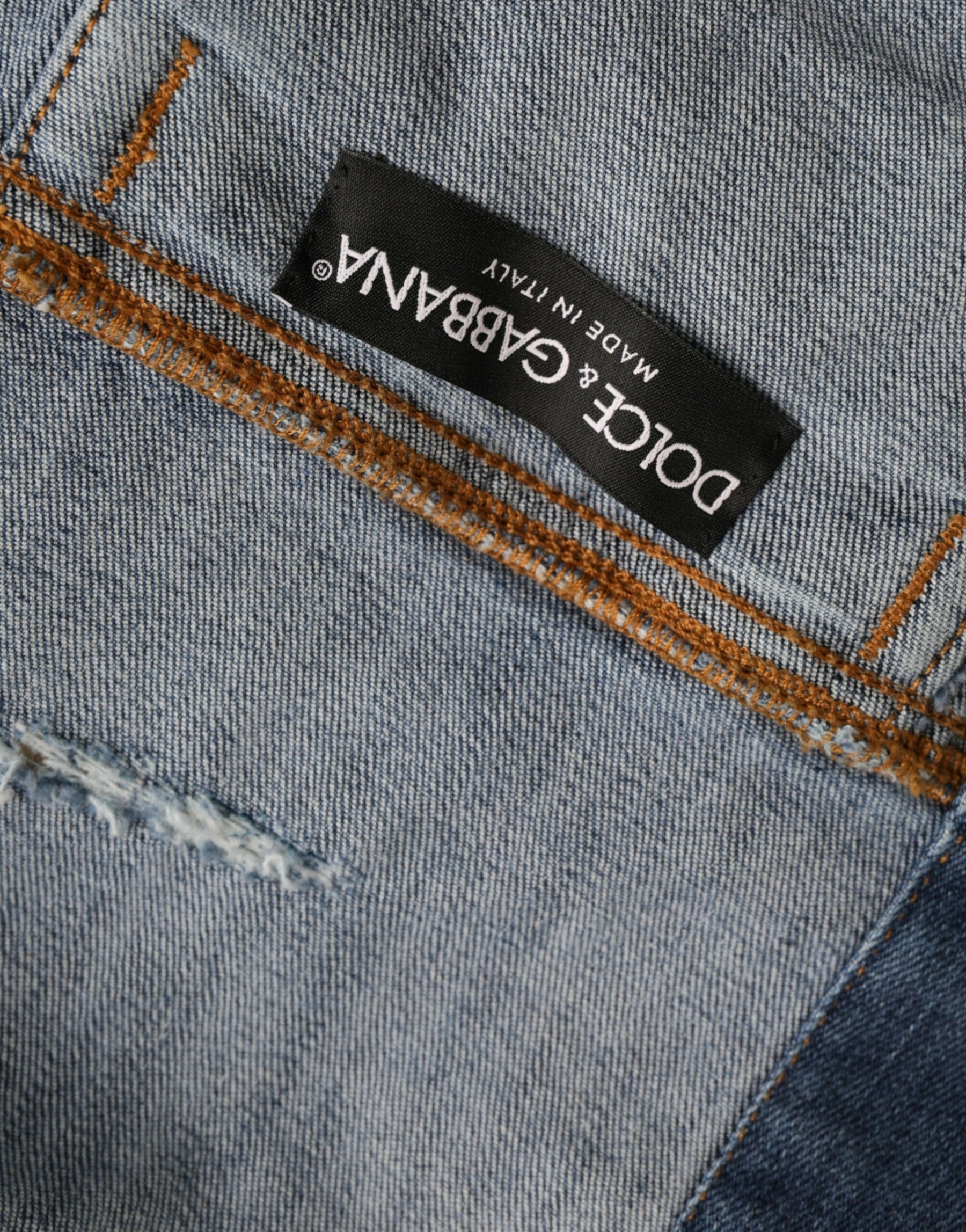 Dolce & Gabbana Green Cotton Tie Dye Cropped Cropped Denim Jacket | Regal Royce