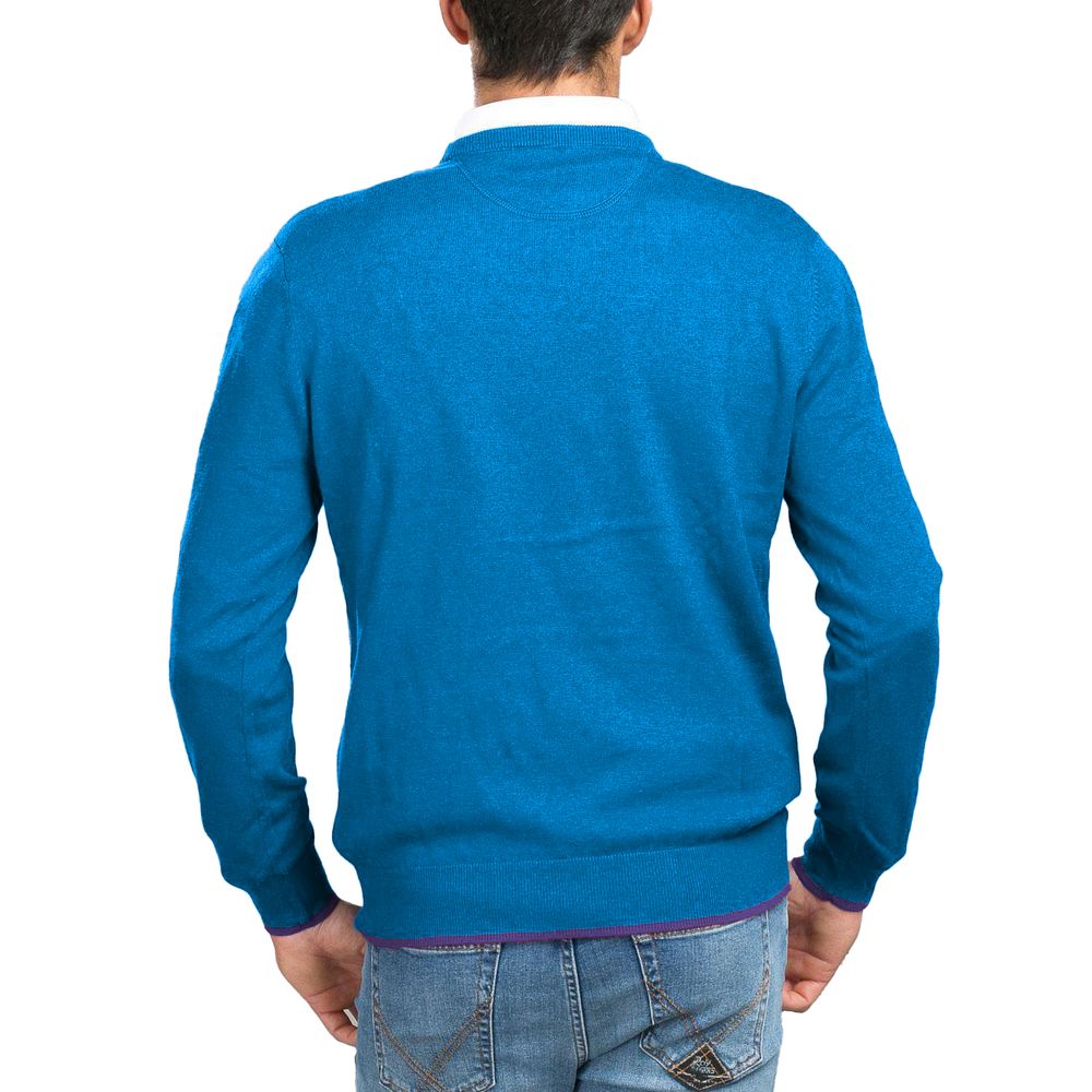 La Martina Blue Marabou Sweater