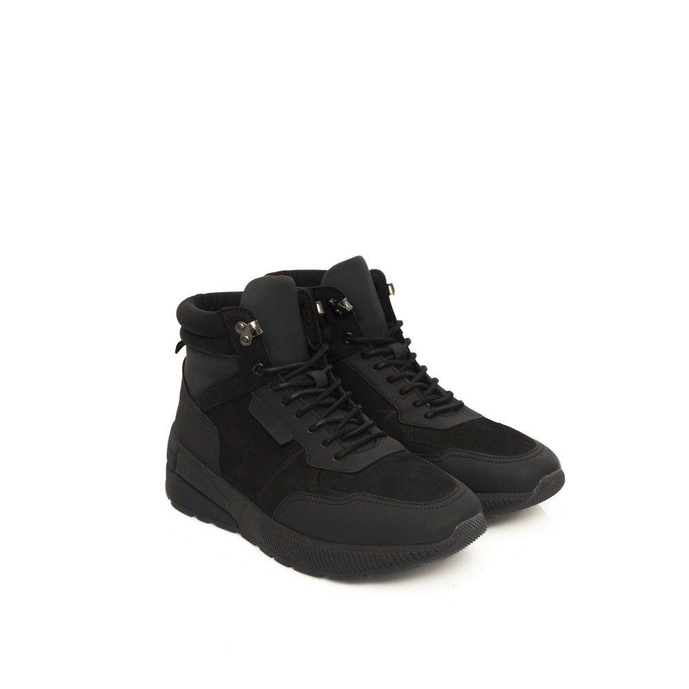 Cerruti 1881 Black Cowhide Men's High Sneaker | Regal Royce