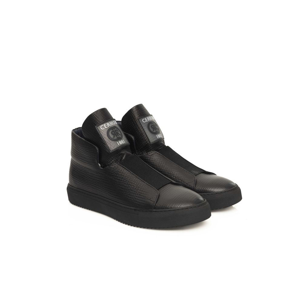 Cerruti 1881 Black Calfskin Men Sneaker | Regal Royce