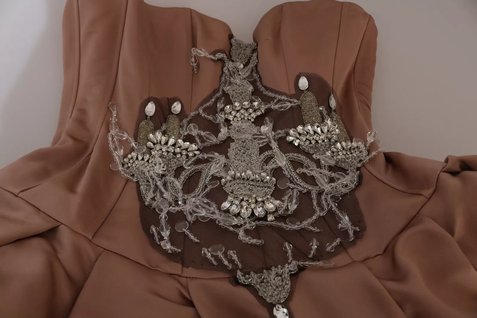 Dolce & Gabbana Crystal Pink Silk Chandelier Ball Gown Dress | Regal Royce