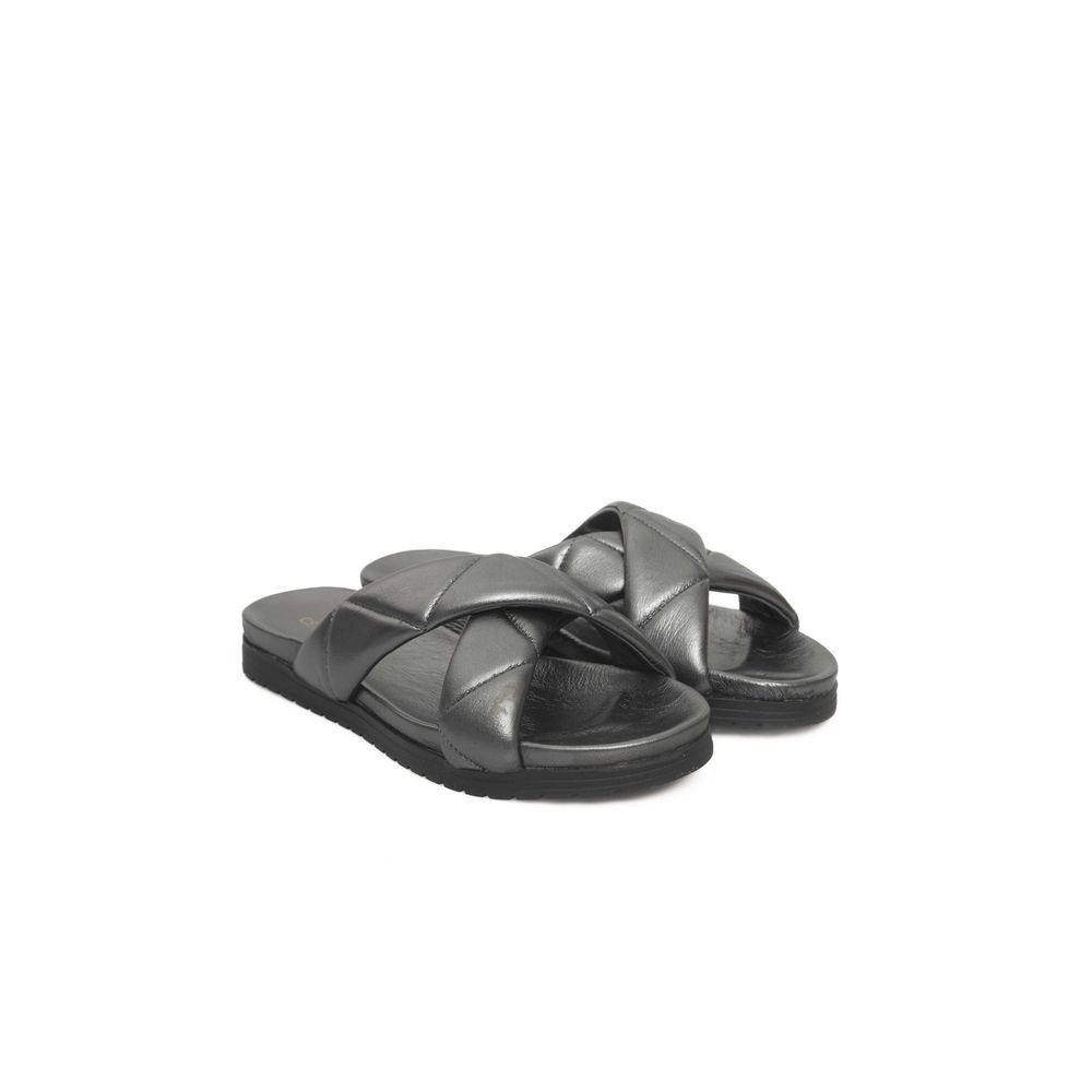 Cerruti 1881 Gray Lambskin Women Sandal | Regal Royce