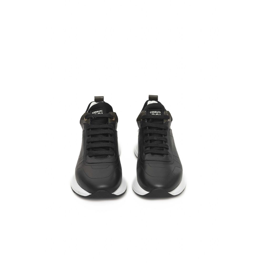 Cerruti 1881 Black Leather Women Sneaker | Regal Royce