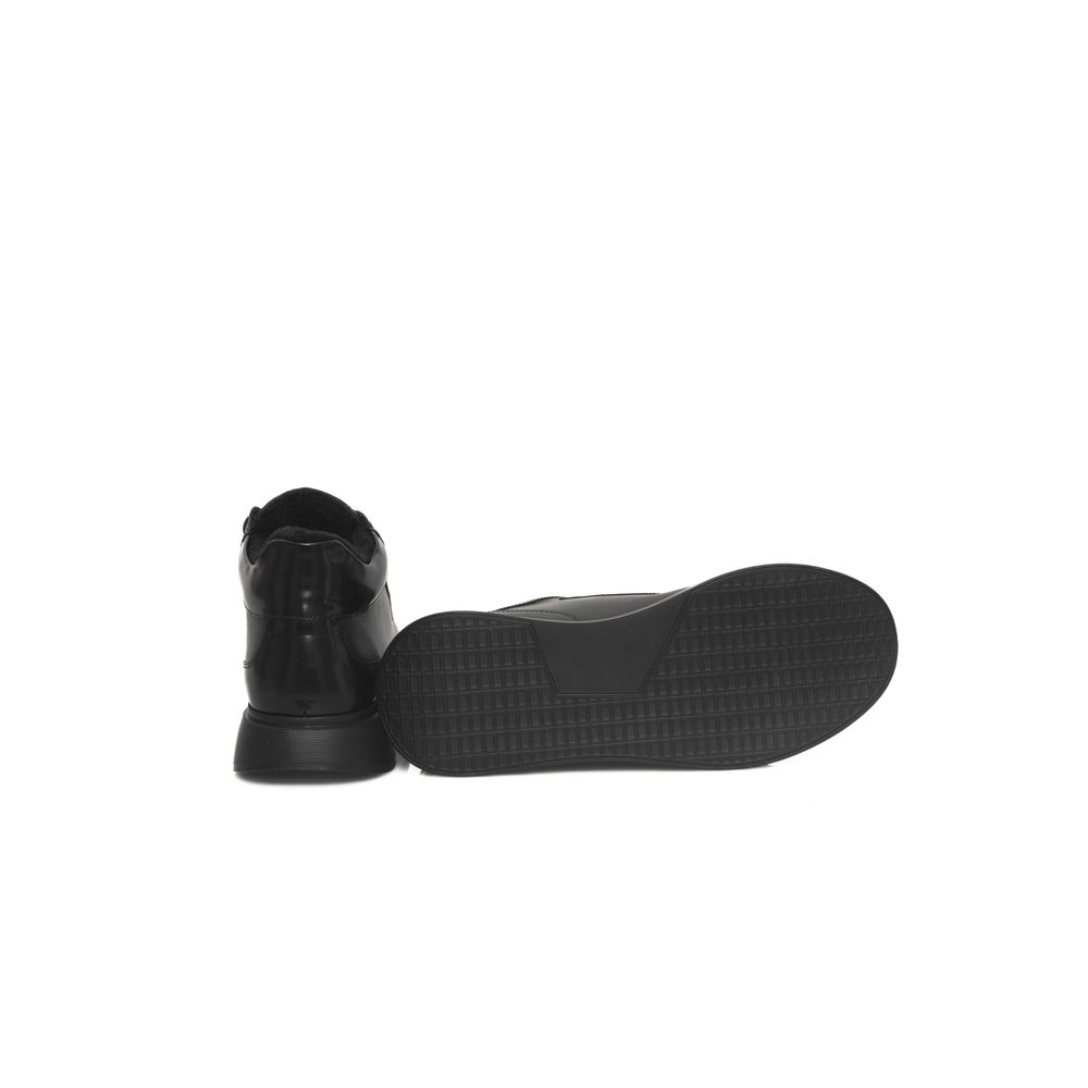 Cerruti 1881 Black Leather Women Sneaker | Regal Royce