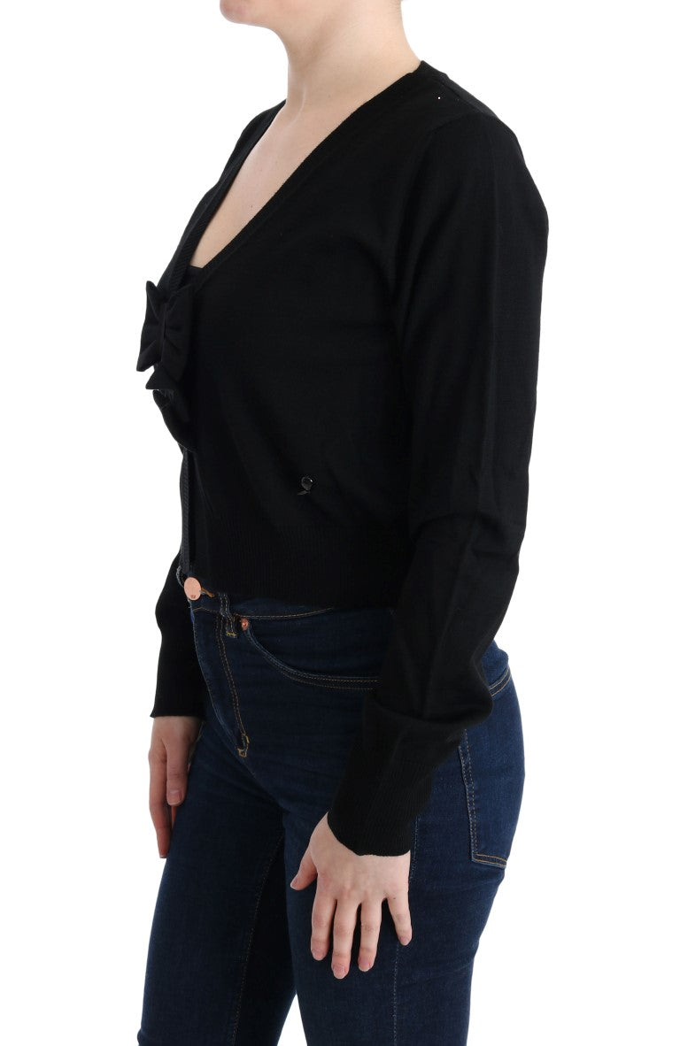 MARGHI LO' Black Wool Blouse Sweater | Regal Royce