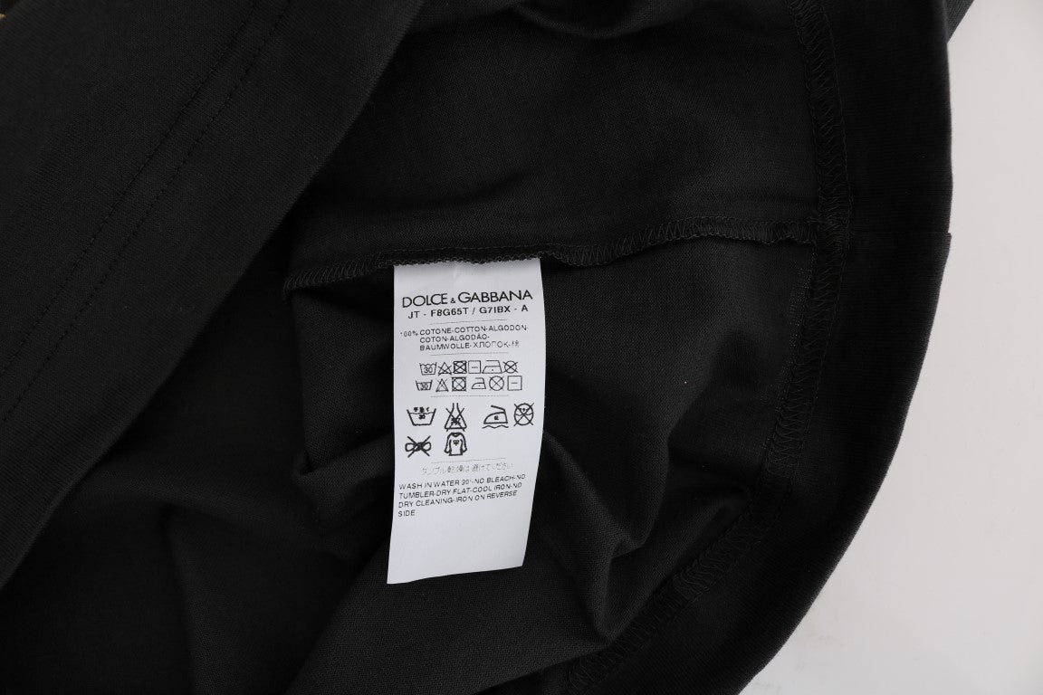 Dolce & Gabbana Gray Cotton 2017 Motive T-Shirt | Regal Royce