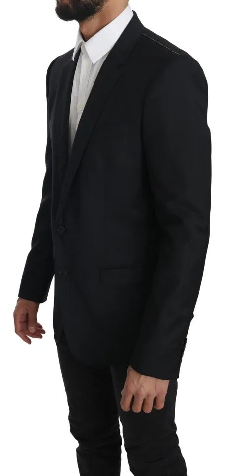 Dolce & Gabbana Black Slim Jacket Coat Blazer MARTINI | Regal Royce