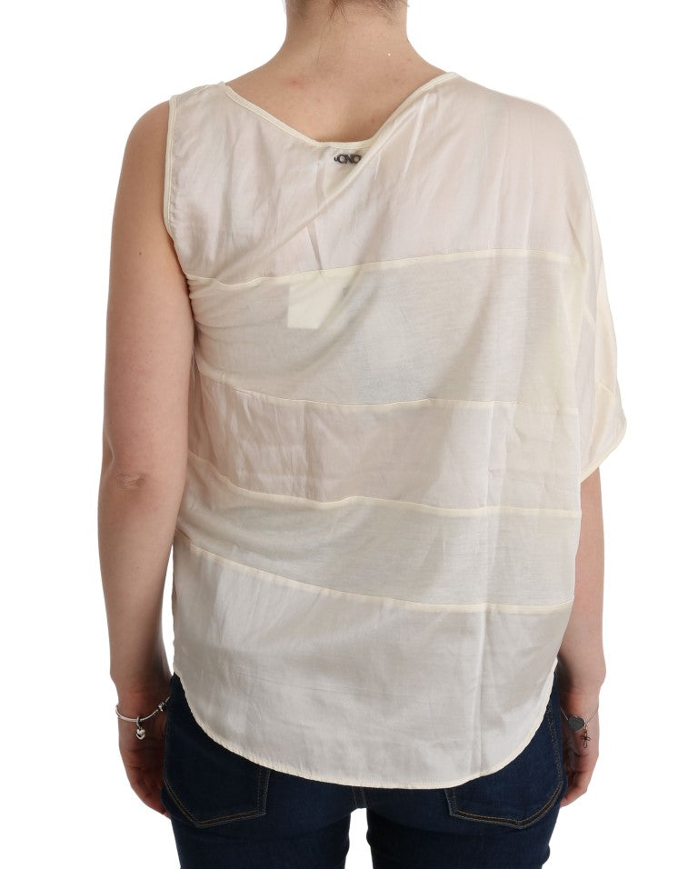 Costume National Beige Asymmetric Top Blouse | Regal Royce