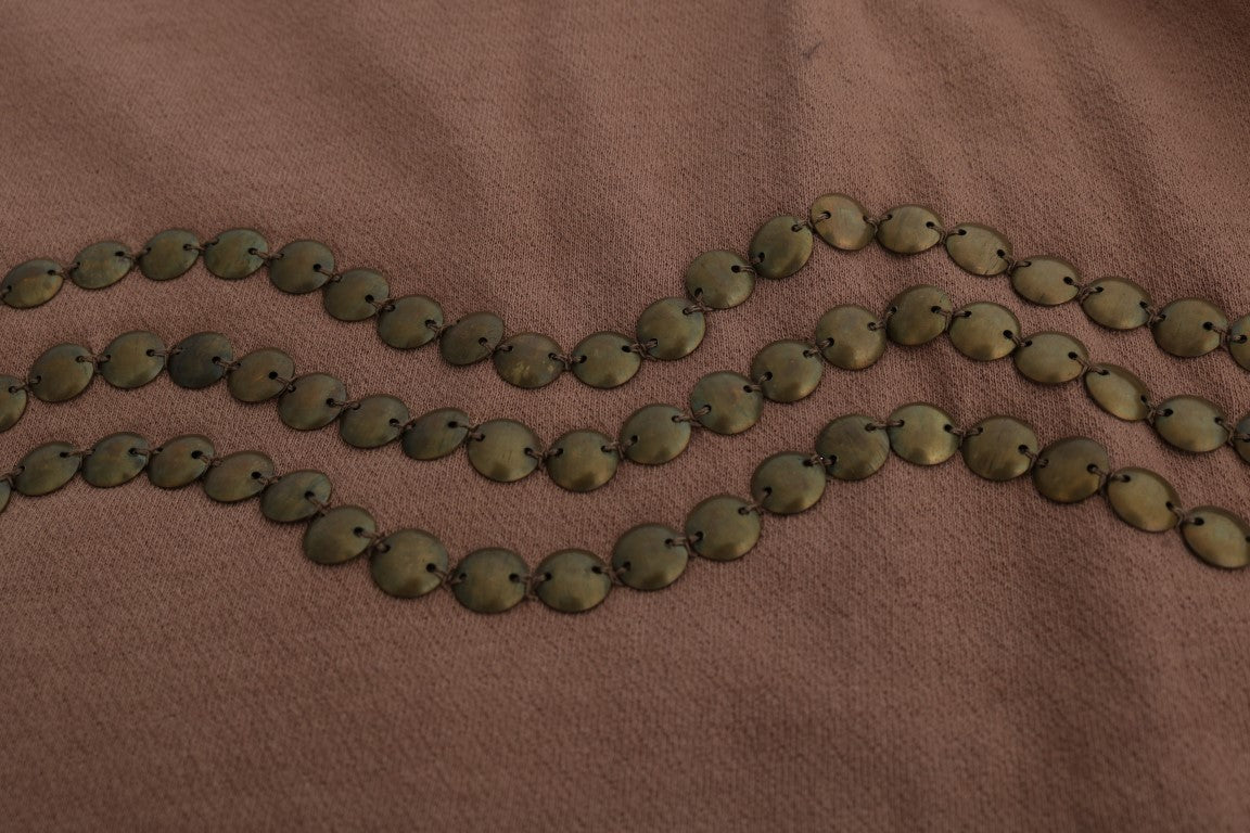 John Galliano Brown Cotton Studded Sweater | Regal Royce