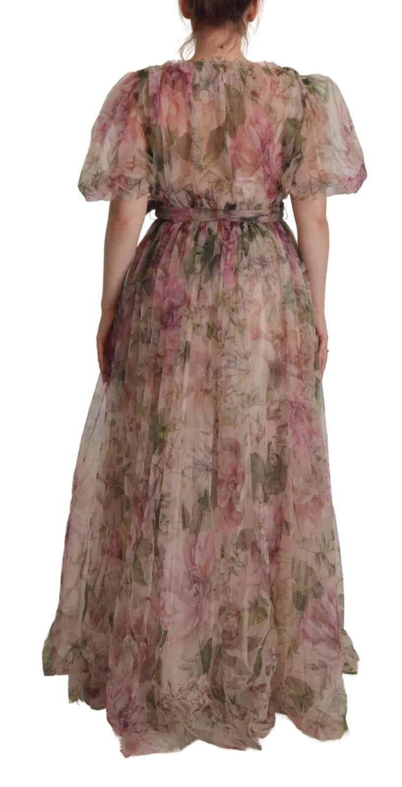 Dolce & Gabbana Multicolor Floral Print Long Maxi Gown Dress | Regal Royce