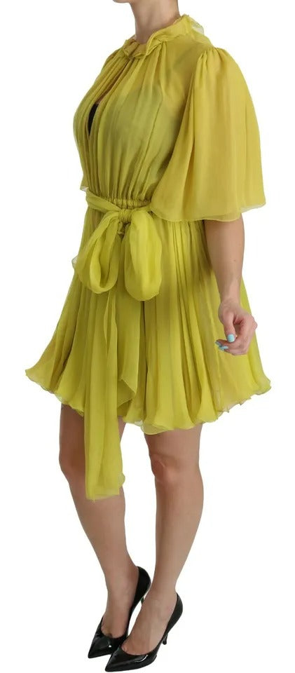 Dolce & Gabbana Yellow Shift A-line Silk Gown Dress | Regal Royce
