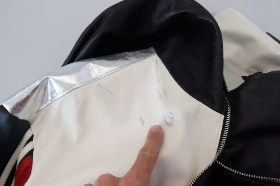 Dolce & Gabbana Black Leather Hooded Blouson Coat Jacket | Regal Royce