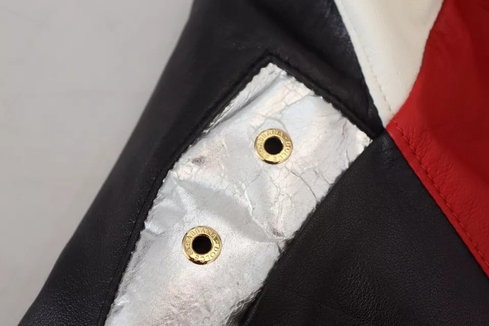 Dolce & Gabbana Black Leather Hooded Blouson Coat Jacket | Regal Royce