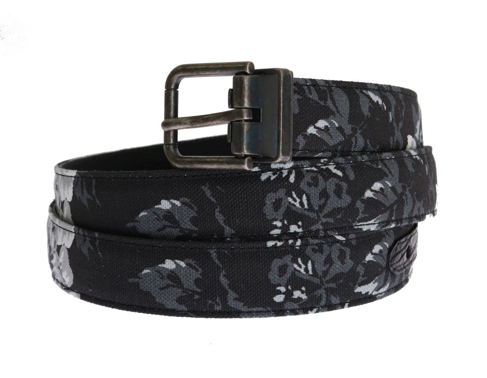 Dolce & Gabbana Black Cayman Linen Leather Belt | Regal Royce