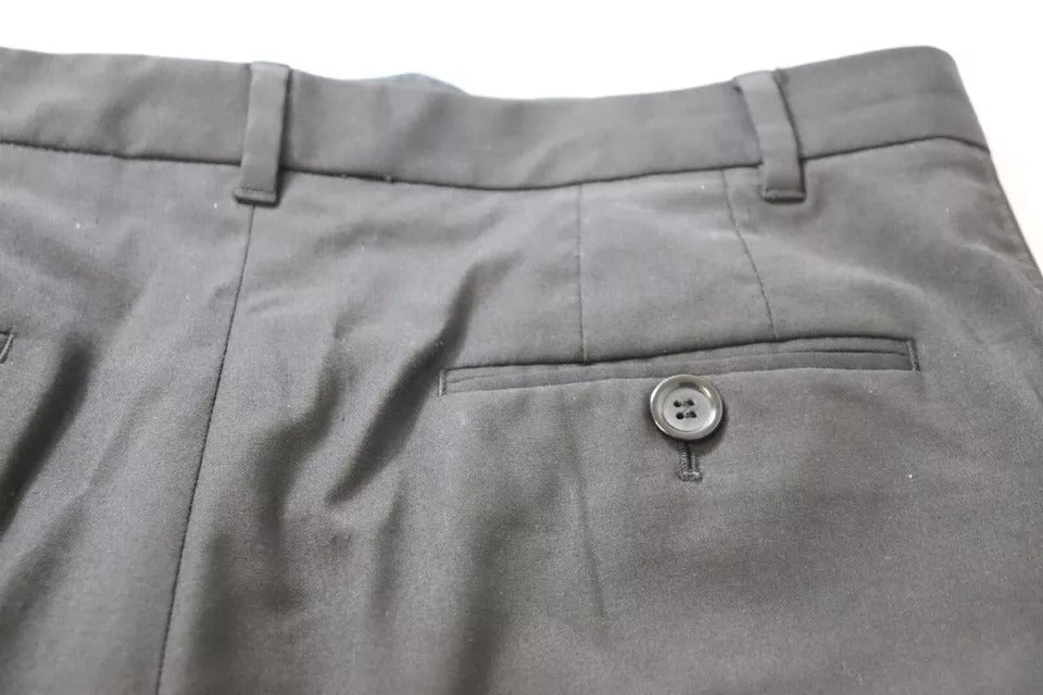 Dolce & Gabbana Black High Waist Tapered Trouser Pants | Regal Royce