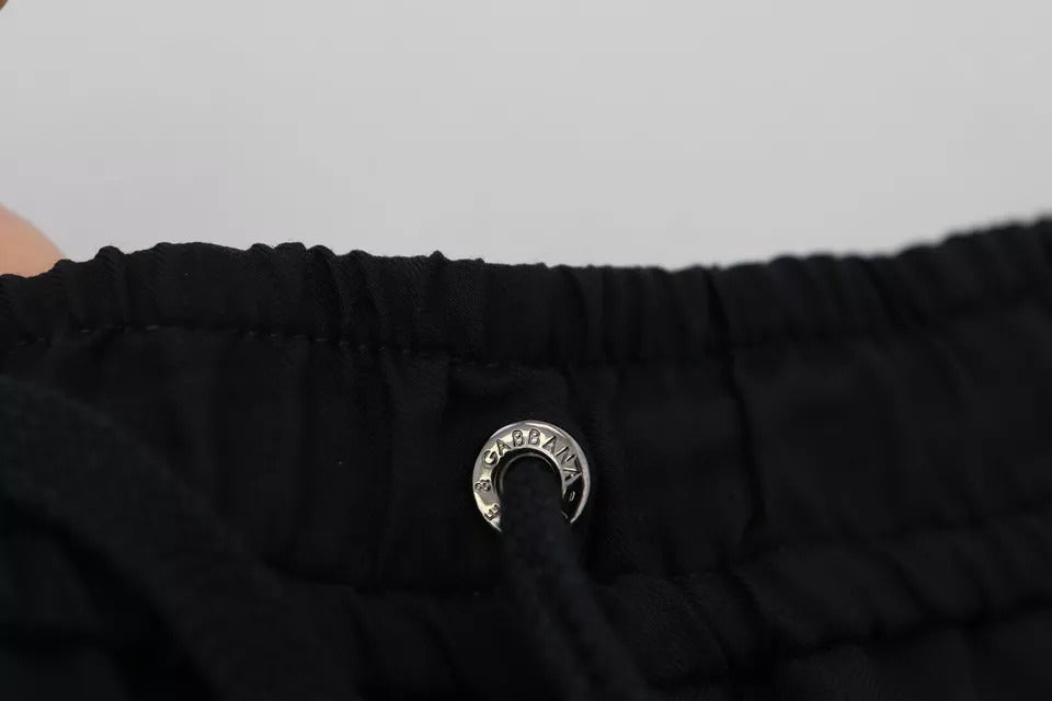 Dolce & Gabbana Black Jogger Jogging Wool Pants | Regal Royce