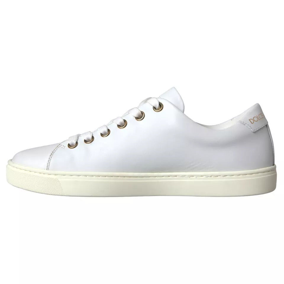 Dolce & Gabbana White Portofino Sacred Heart Sneakers Women Shoes | Regal Royce