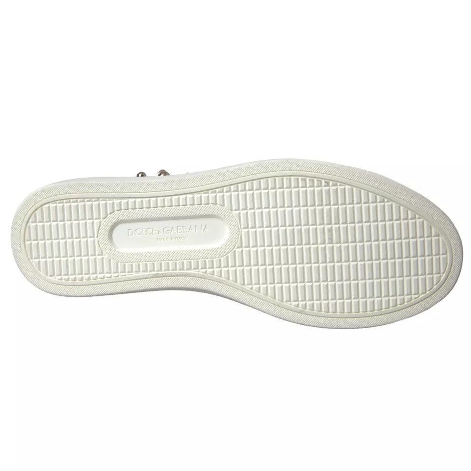 Dolce & Gabbana White Portofino Sacred Heart Sneakers Women Shoes | Regal Royce
