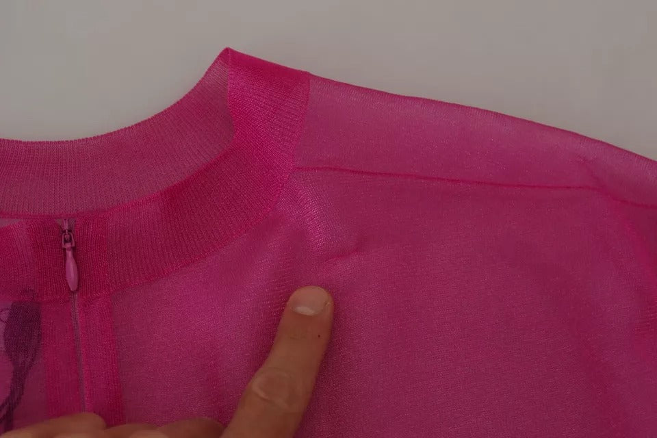 Dolce & Gabbana Fuchsia Polyester Crewneck Pullover Sweater | Regal Royce