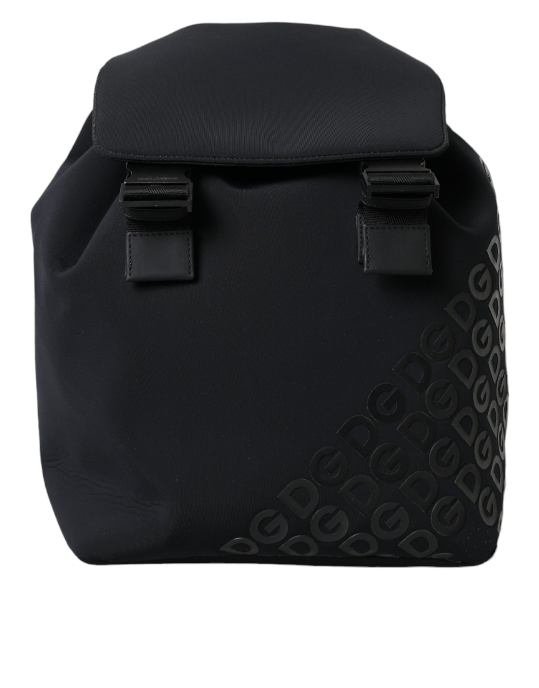 Dolce & Gabbana Black Neoprene Nylon DG Logo School Backpack Bag | Regal Royce